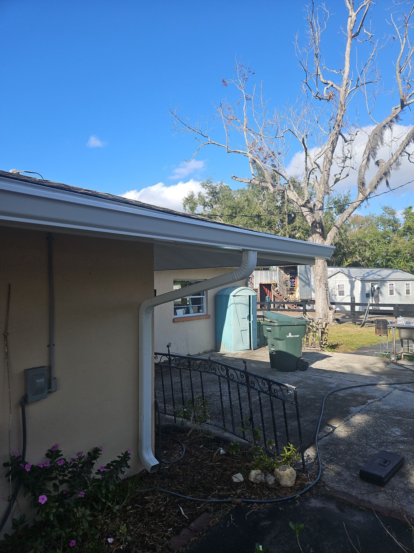 Soffit and Fascia Installation and Smooth Box Gutters and Downspouts in Sarasota FL by Gutter Professors