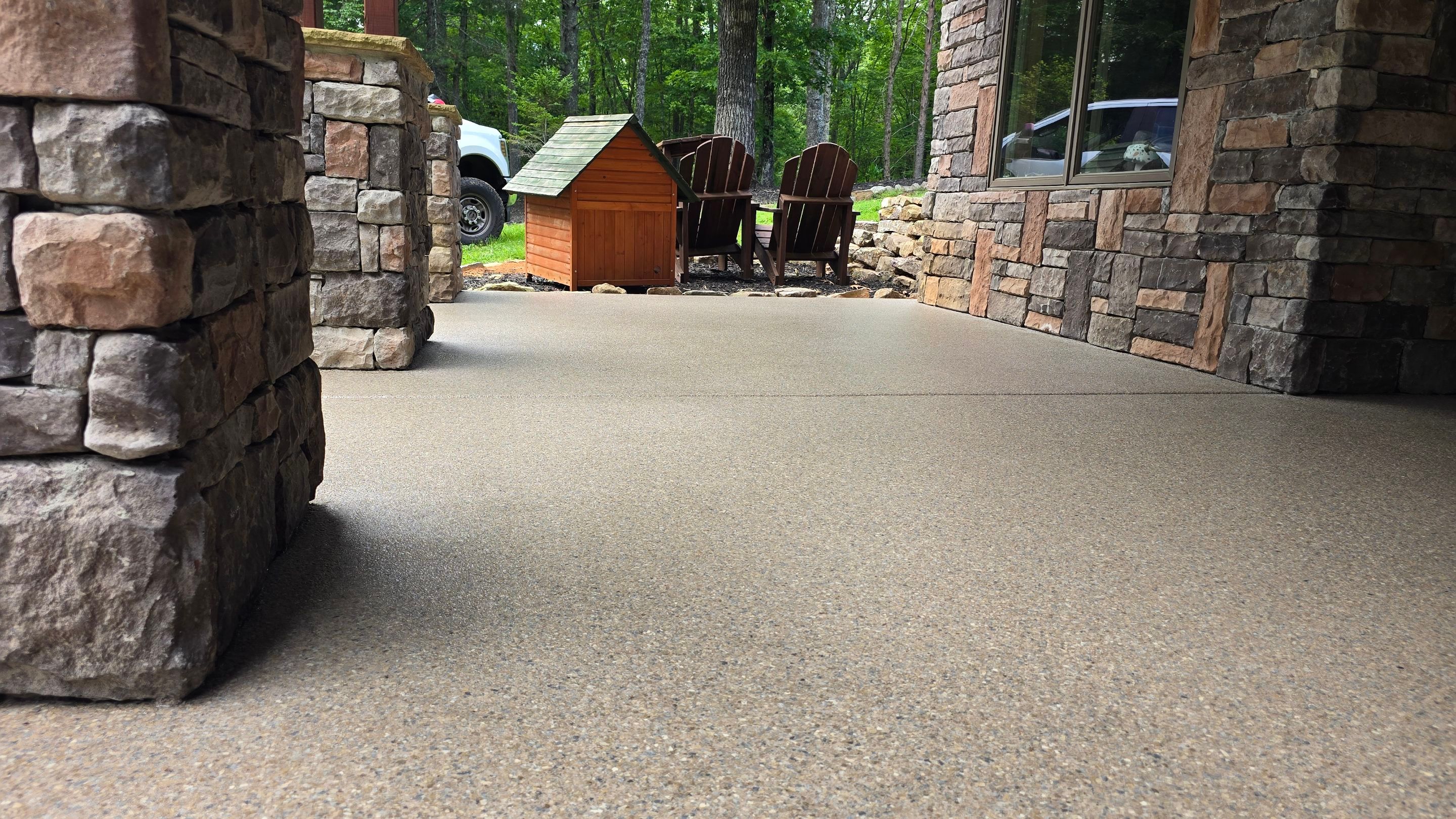 Patio using Obsidian by Elite Floor Solutions