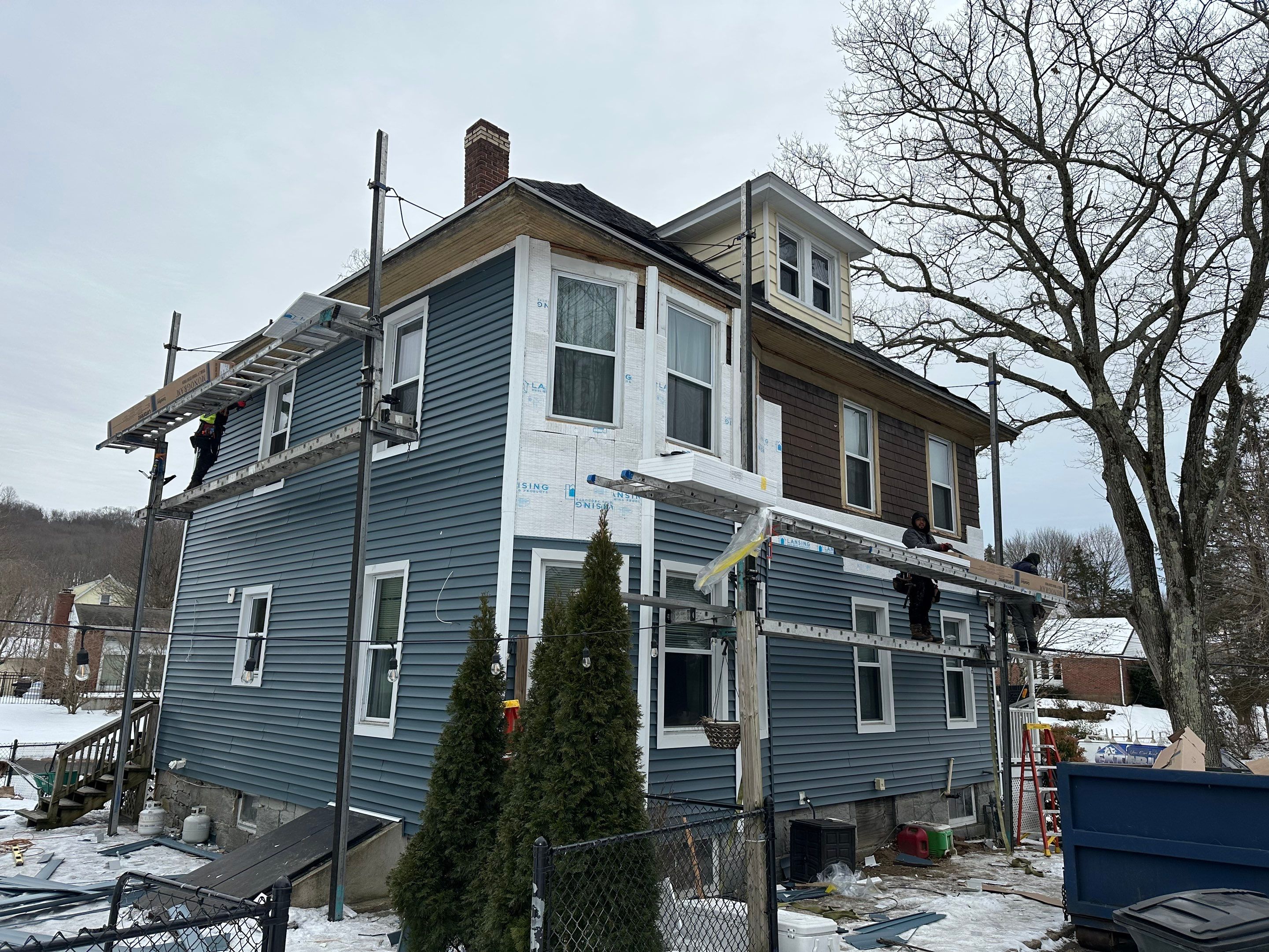 Residential Roof Replacement and Vinyl Siding Installation in Ansonia by A Plus Exterior