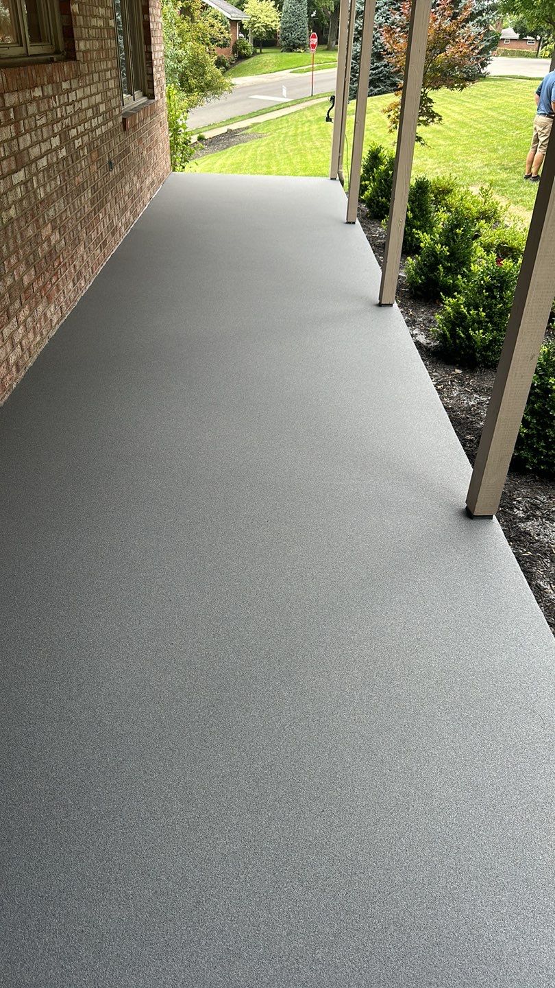 Twilight Garage, Walkway and Porch Project in Pittsburgh by Floors in a Day, Inc