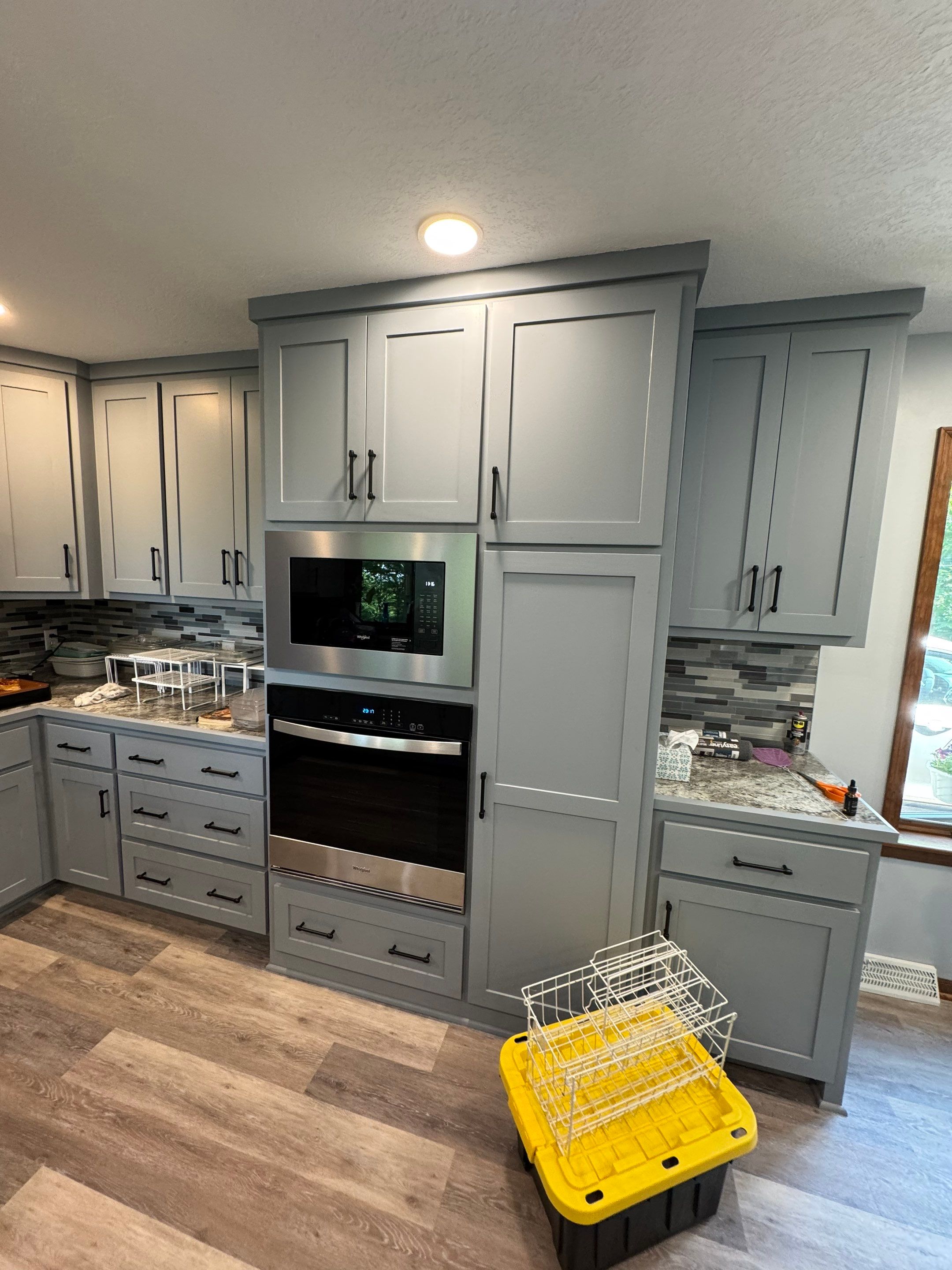 Remodel with new cabinets by Pezley Painting