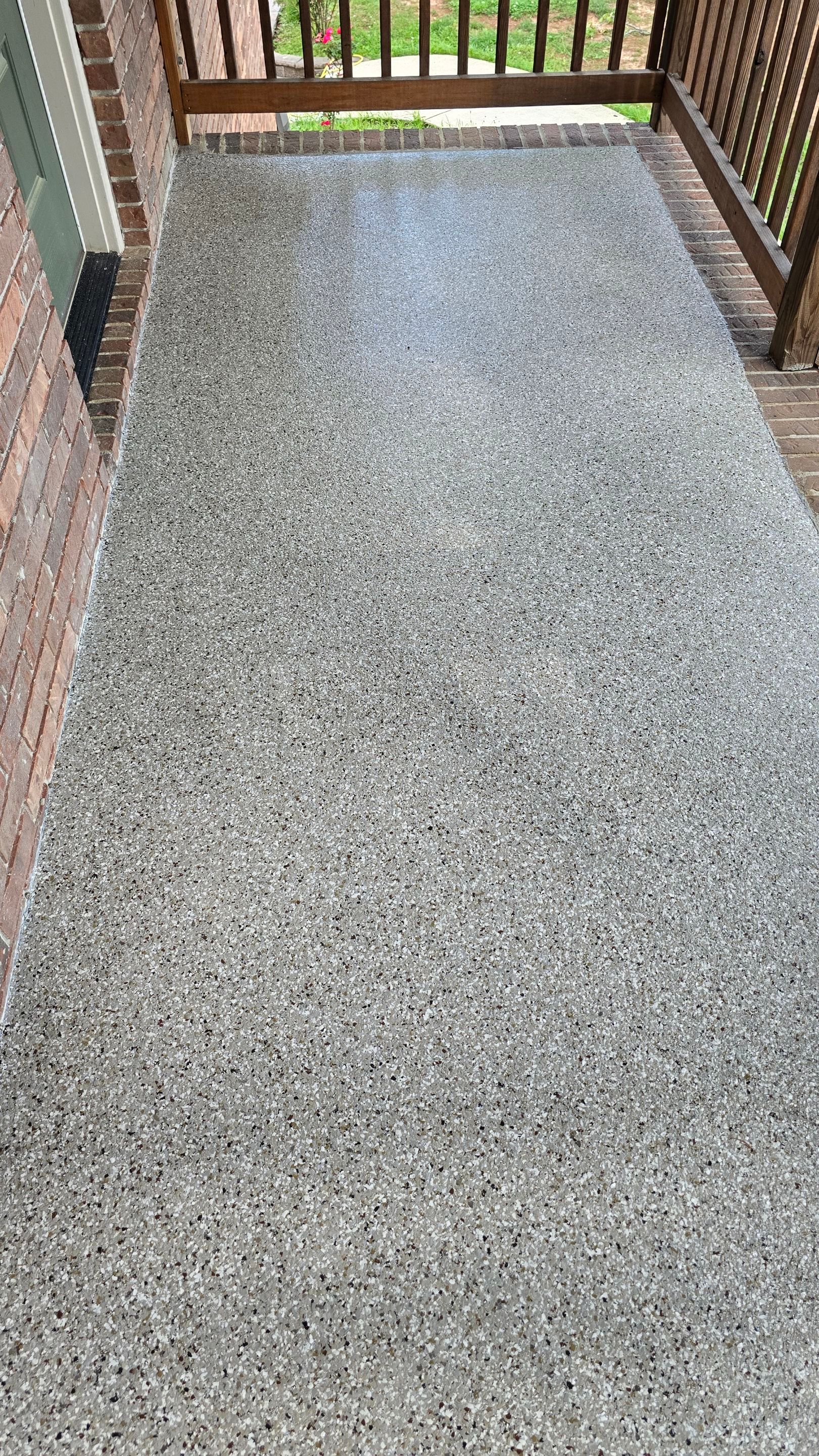 Garage & Porch Using Creekbed by Elite Floor Solutions