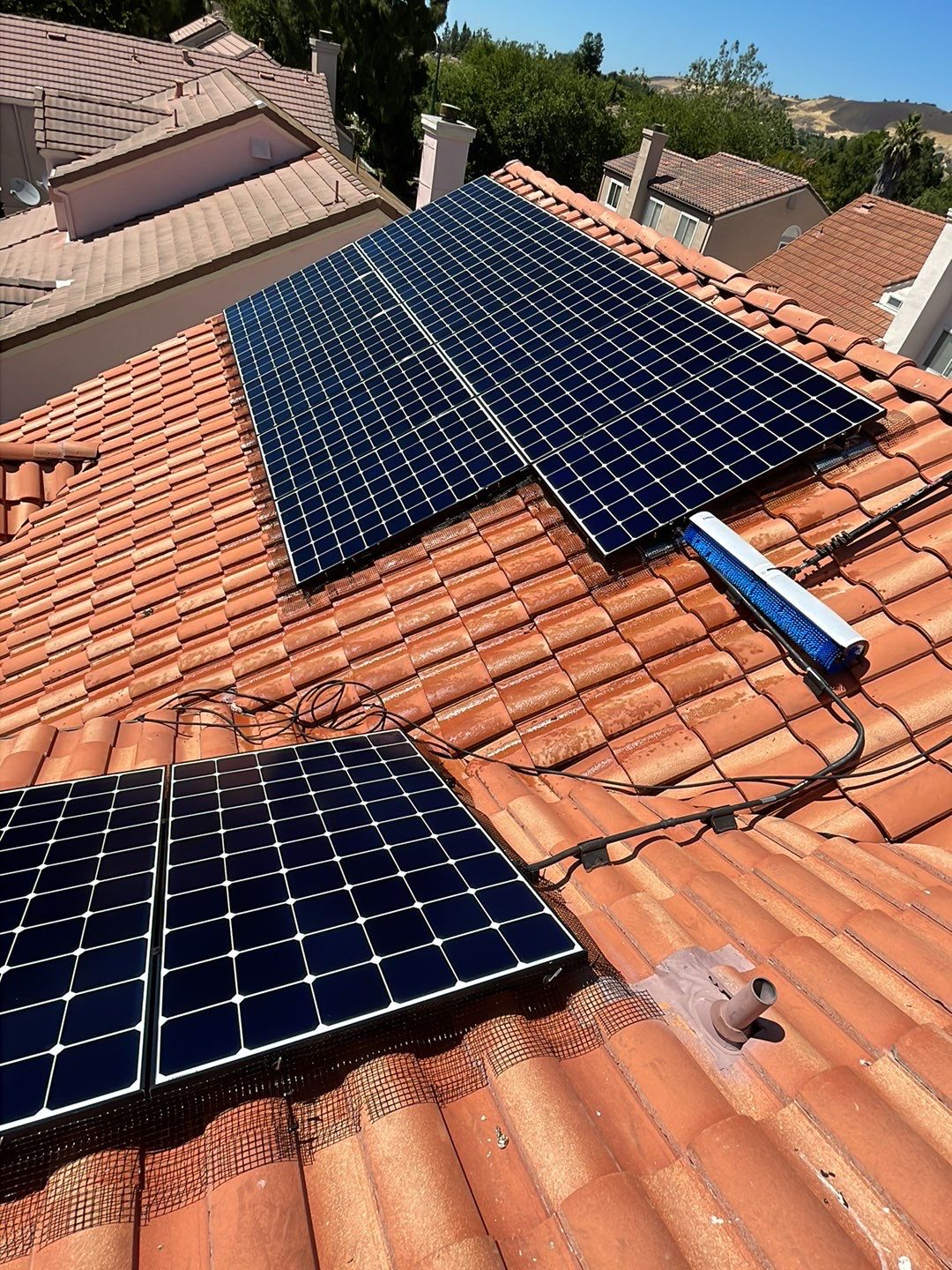 Solar Panel Bird Proofing using Critter Guard Mesh by All One Solar Shine