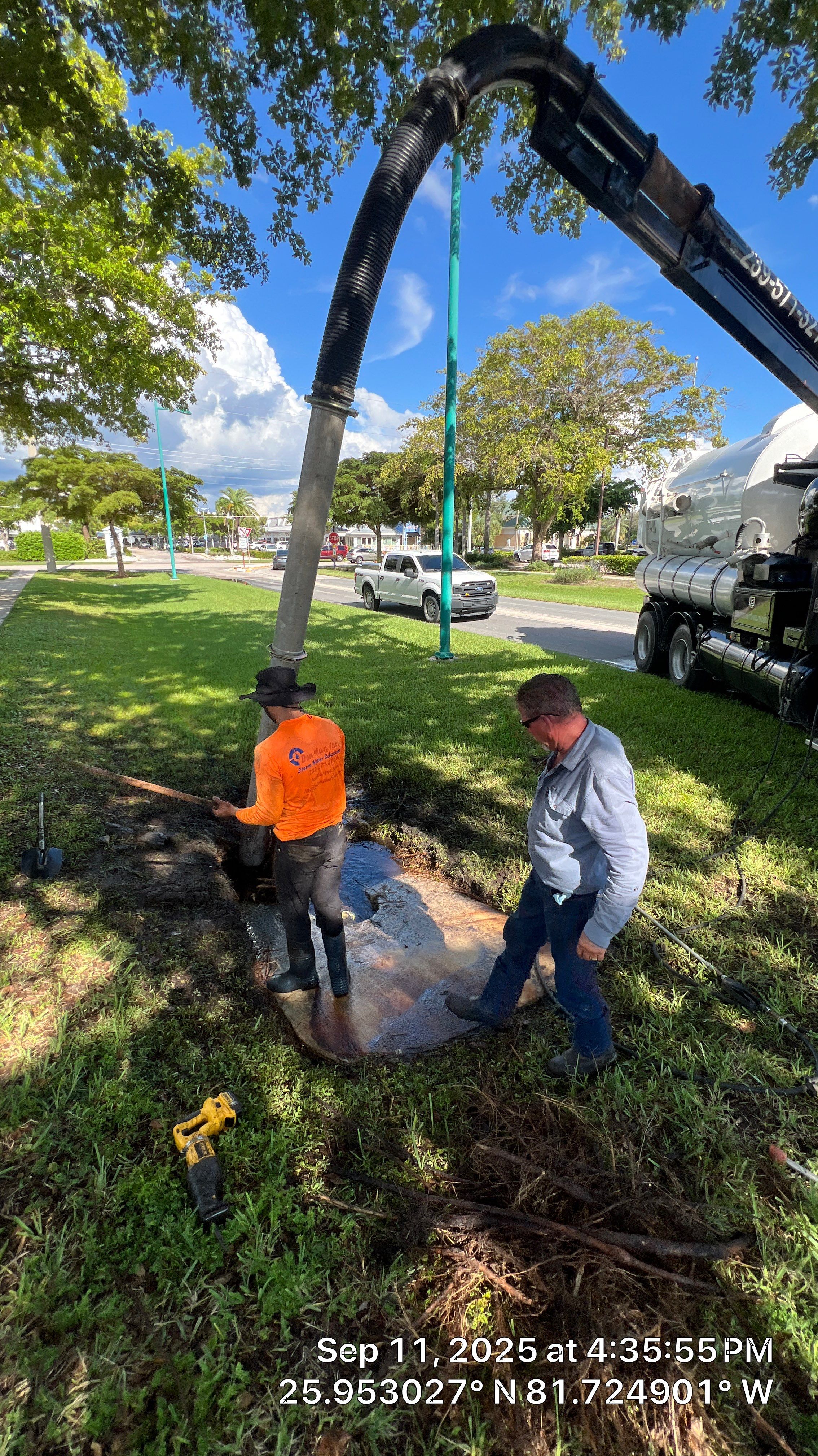 Culvert Cleaning at Bank of America on Marco by Don Mar, Inc. Storm Water Solutions