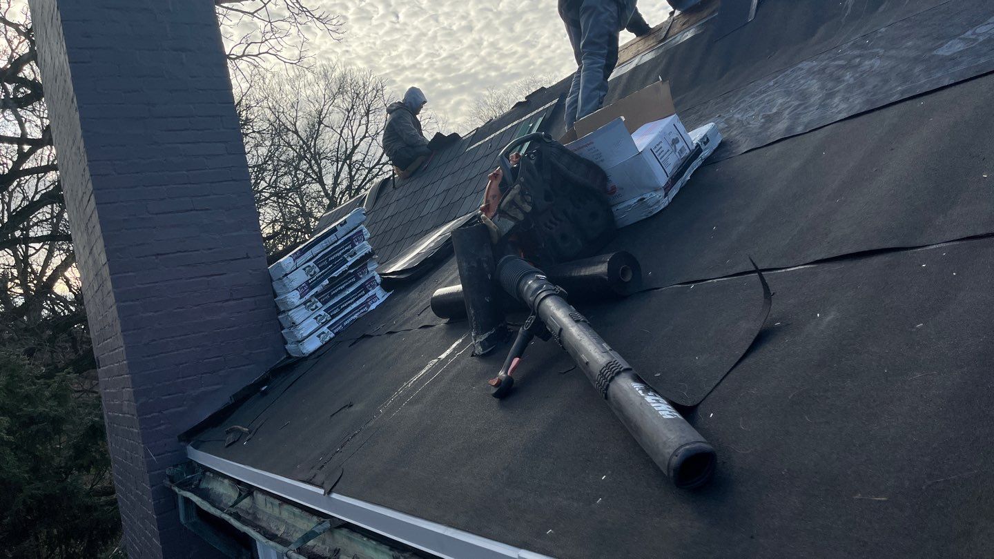 Slate Roof Removal using Atlas Storm Master Slate by Total Exteriors