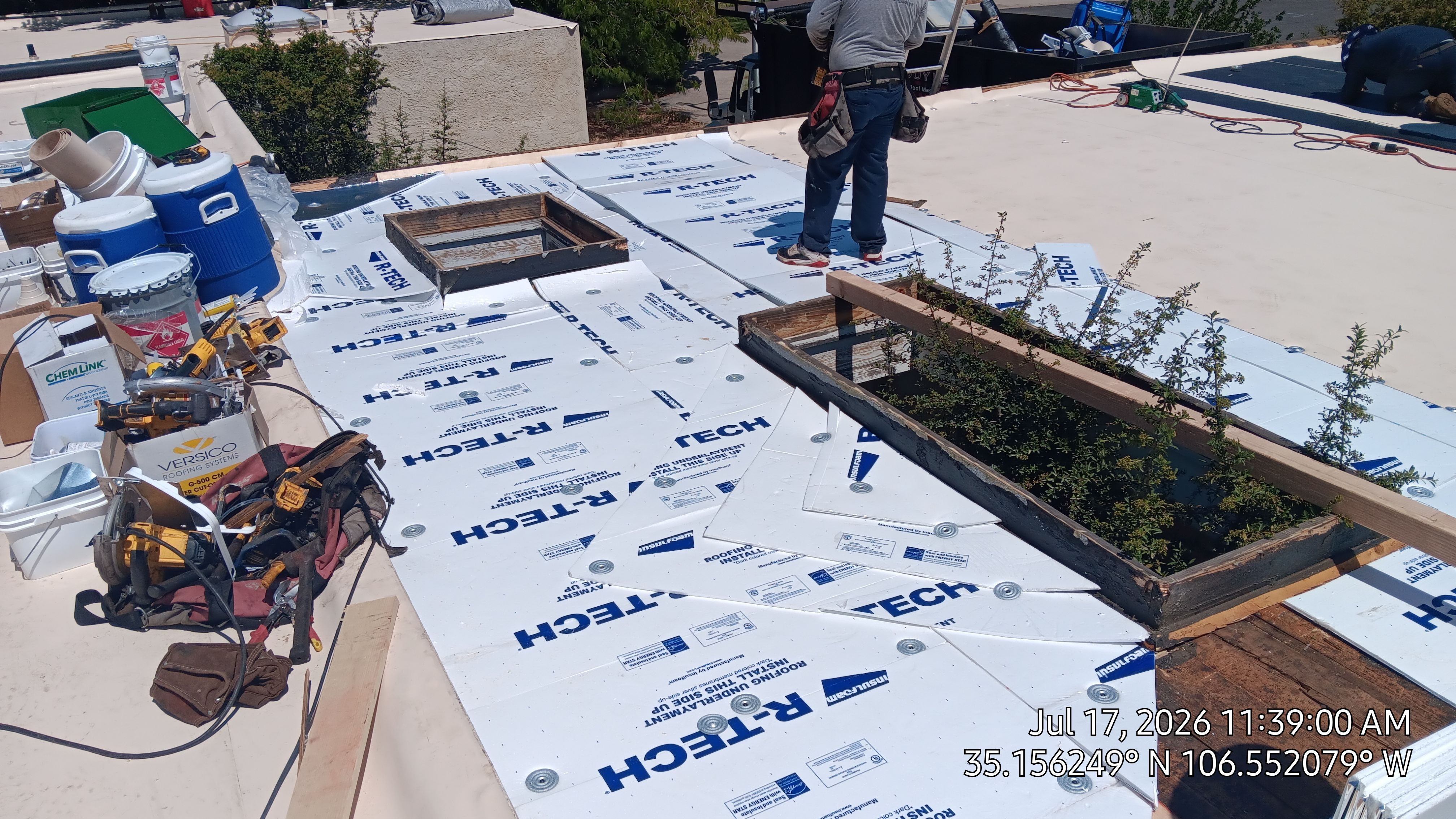 Albuquerque TPO Roof Replacement in the Northeast Heights EPS Slope and Custom Skylights by Doyle Roof Masters Inc