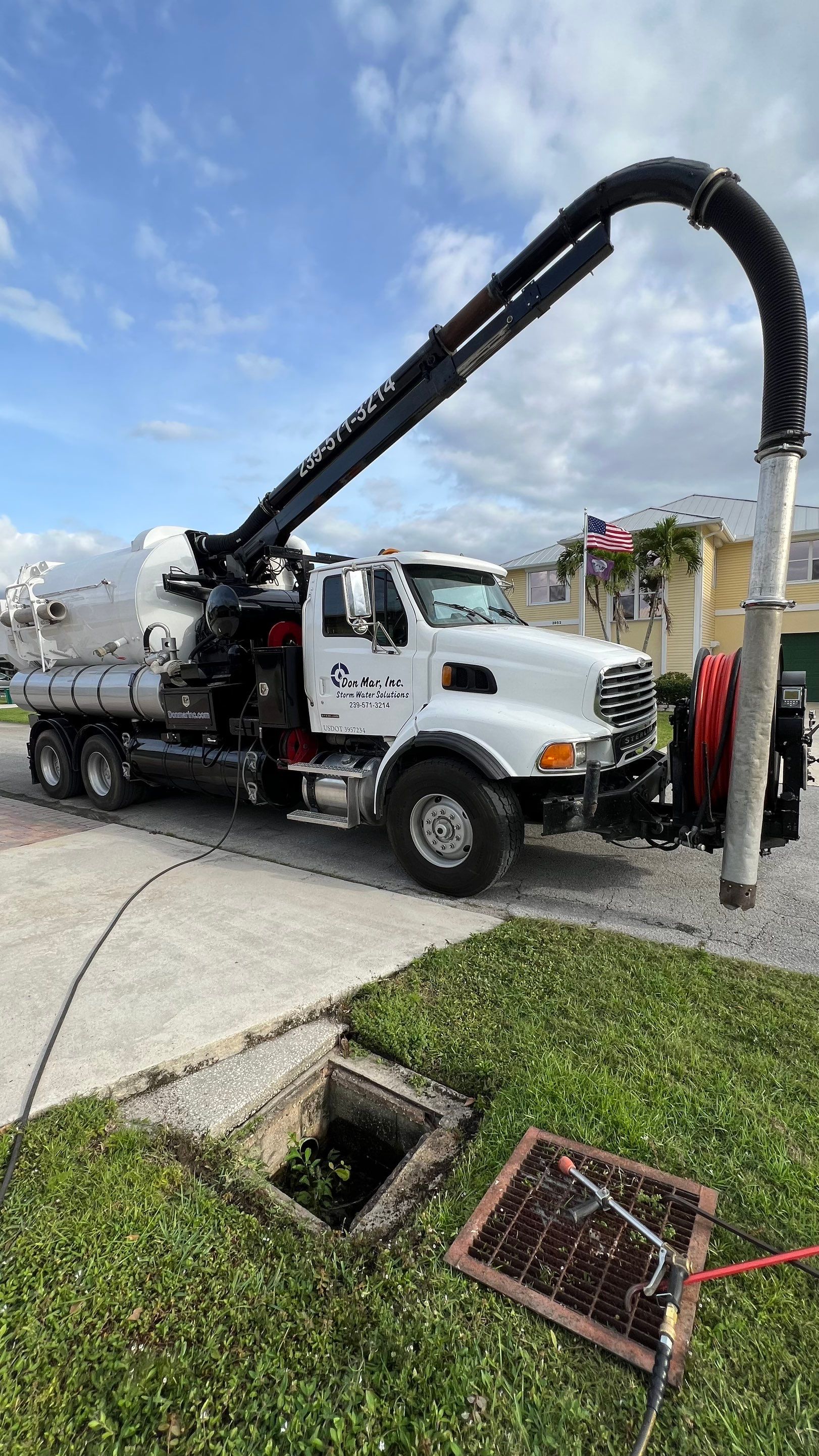 Naples Private Airport Community Catch Basin Cleaning by APS Power & Water