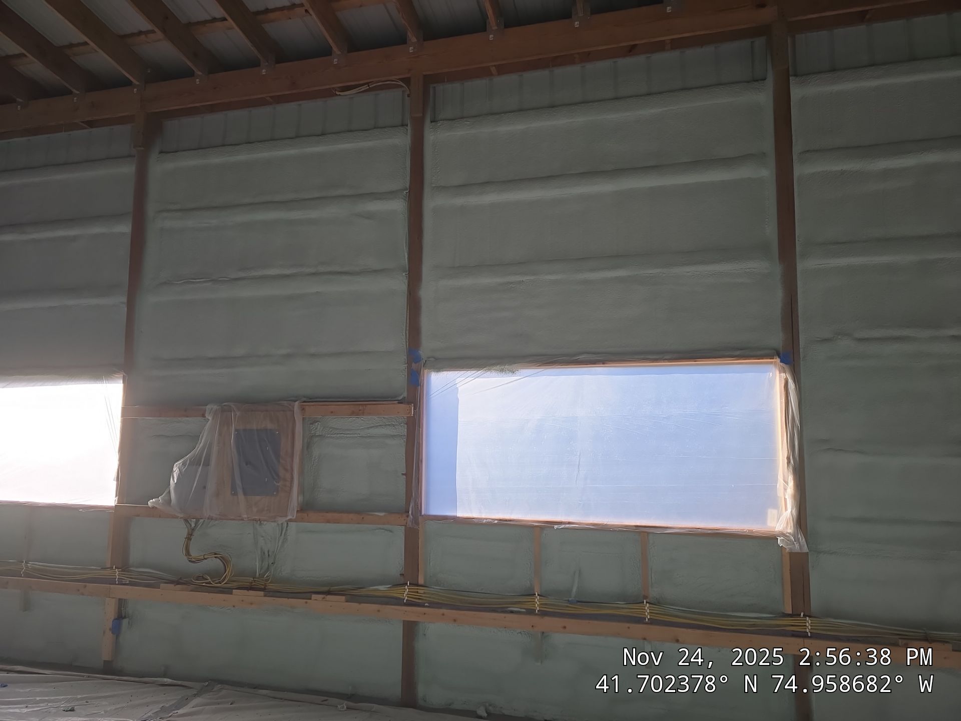 Exterior Walls using Closed-Cell Spray Foam by NYS Foam & Energy