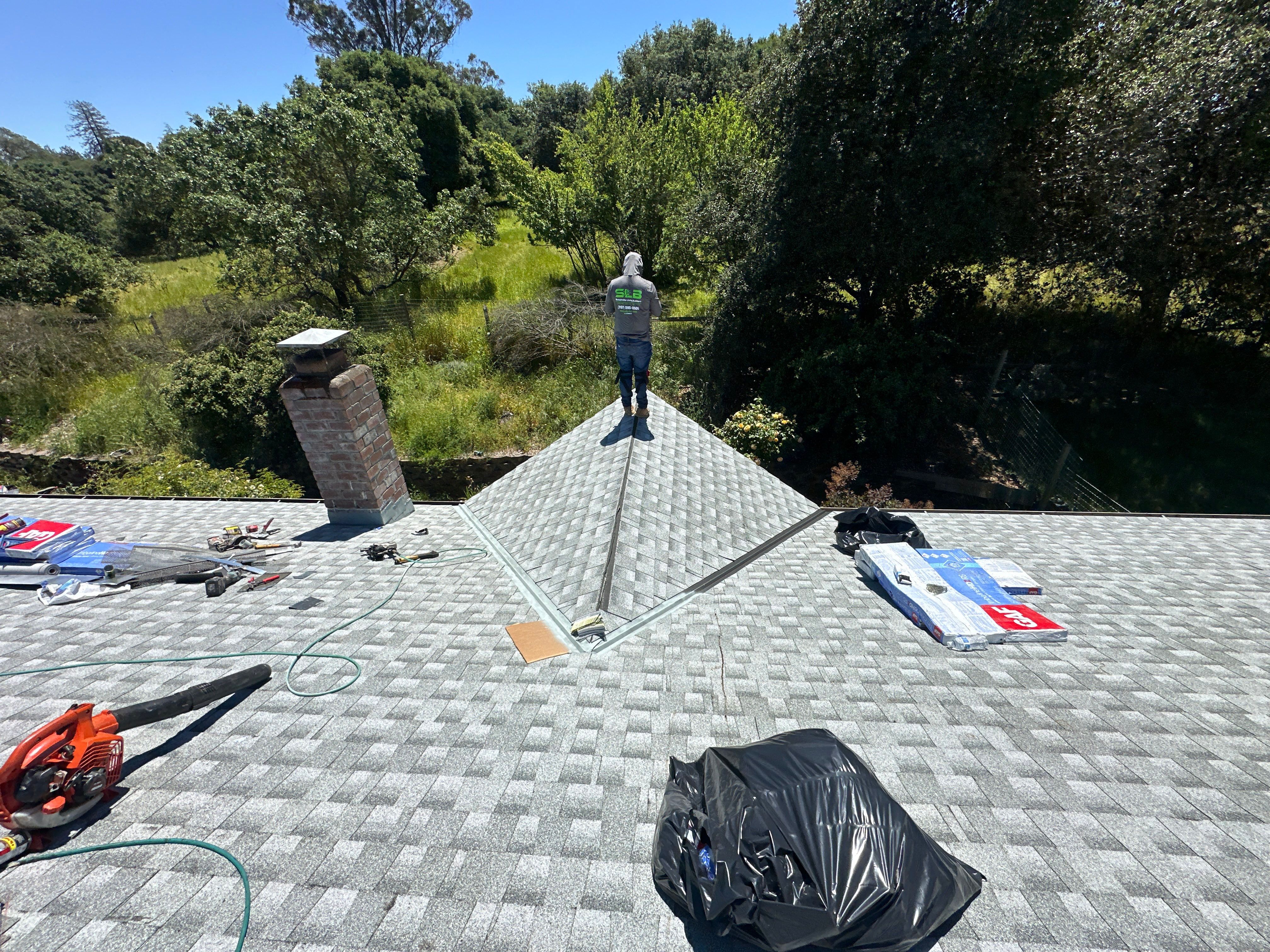 Residential Roofing Installation using GAF Timberline HDZ RS by Sustainable Living Builders, Inc.