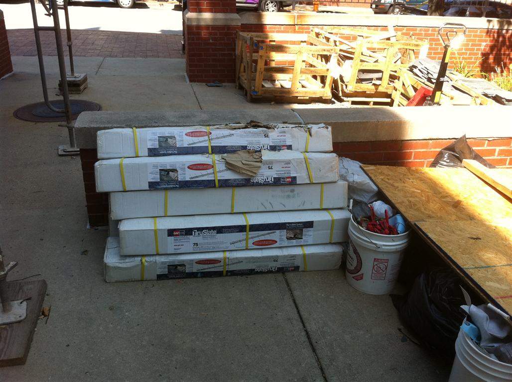 Historic Building ROOF REPLACEMNT with GAF TruSlate  on steep slop and Versico 60mil TPO on flat roof by Gorilla Exteriors Contracting, LLC