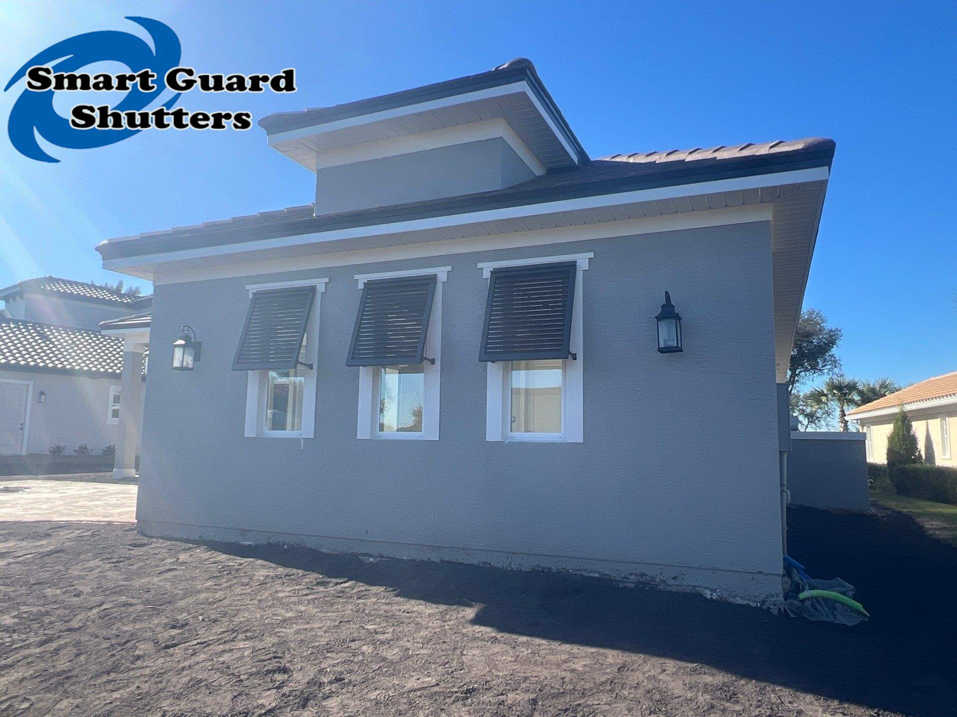 Decorative Bahamas in Oil Rub Bronze  by Smart Guard Shutters