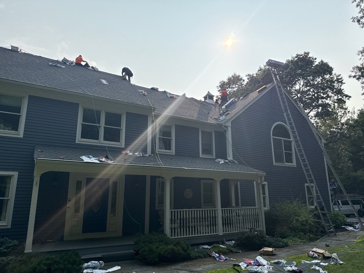 Solar-Ready Roof Replacement with GAF Pewter Gray Shingles & VELUX Skylights by Sensible Home Solutions