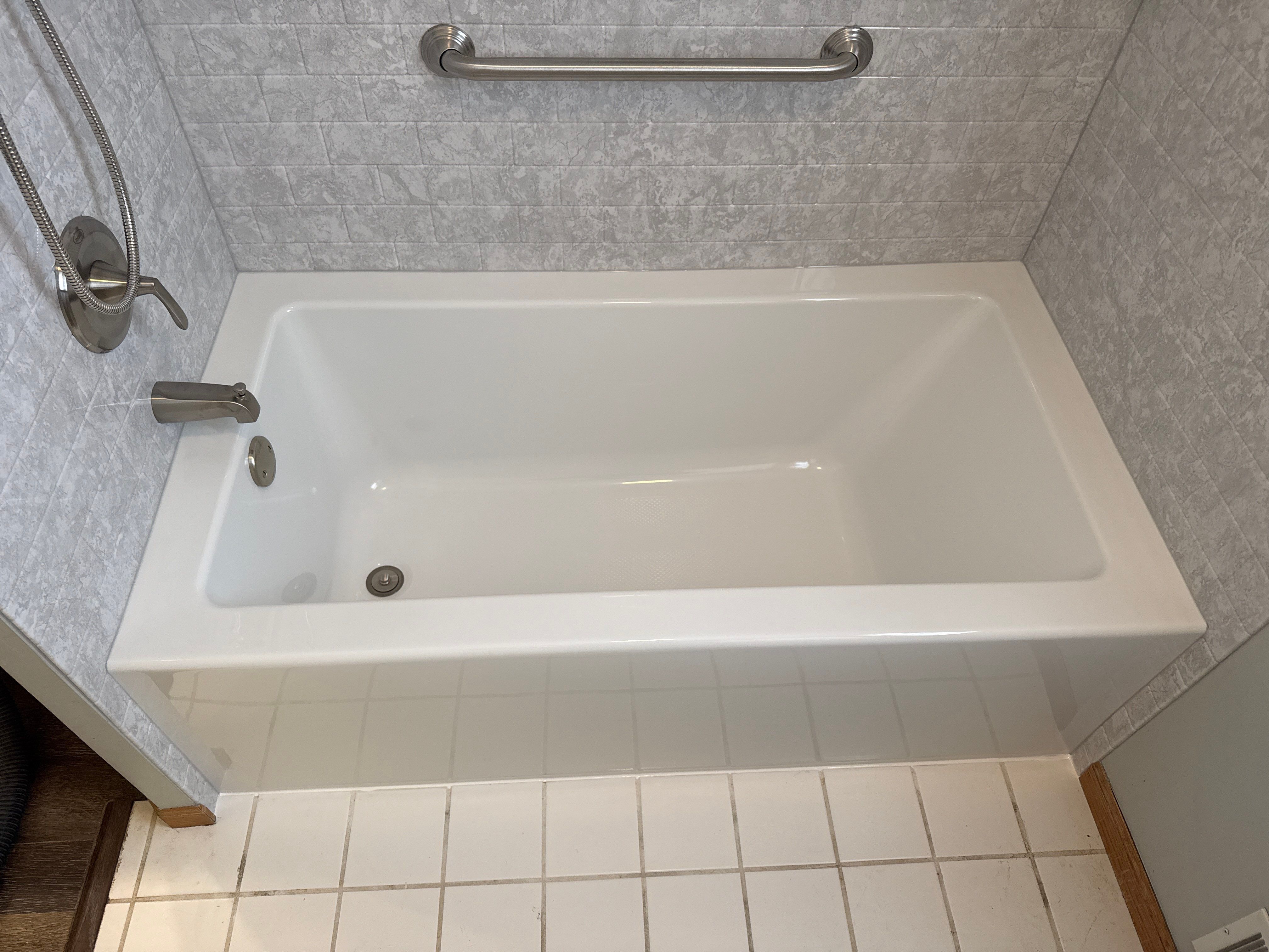 Empire, MI Jacuzzi Bath & Shower Remodel with Grab Bars by Rainbow Seamless Systems