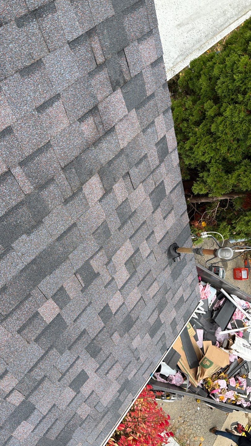 Roof Replacement using Owens Corning Midnight Plum by 180 Contractors