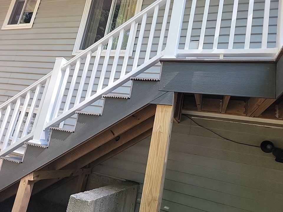 Deck Installation using TIMBERTECH DECKING by Avalon Roofing and Exteriors