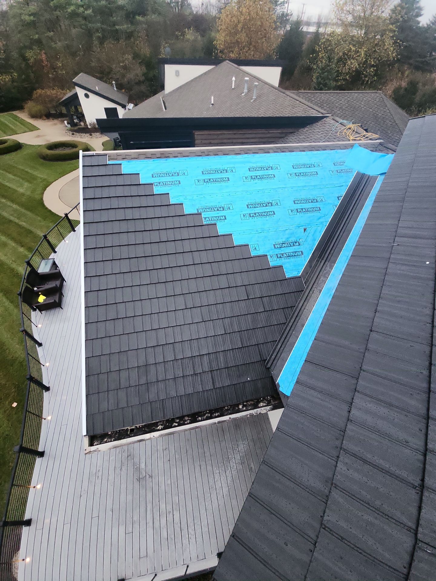 Black Frost Metal Shake Roof & Modern Exterior Renovation – Fort Wayne, IN by 4Ever Metal Roofing