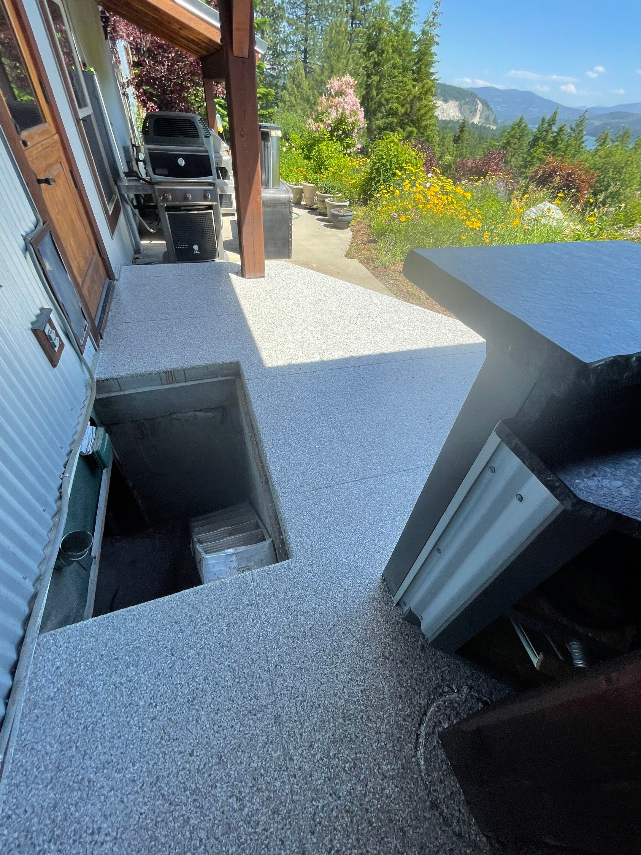 Patio Transformation using Mt Everest by Croc Coatings, LLC