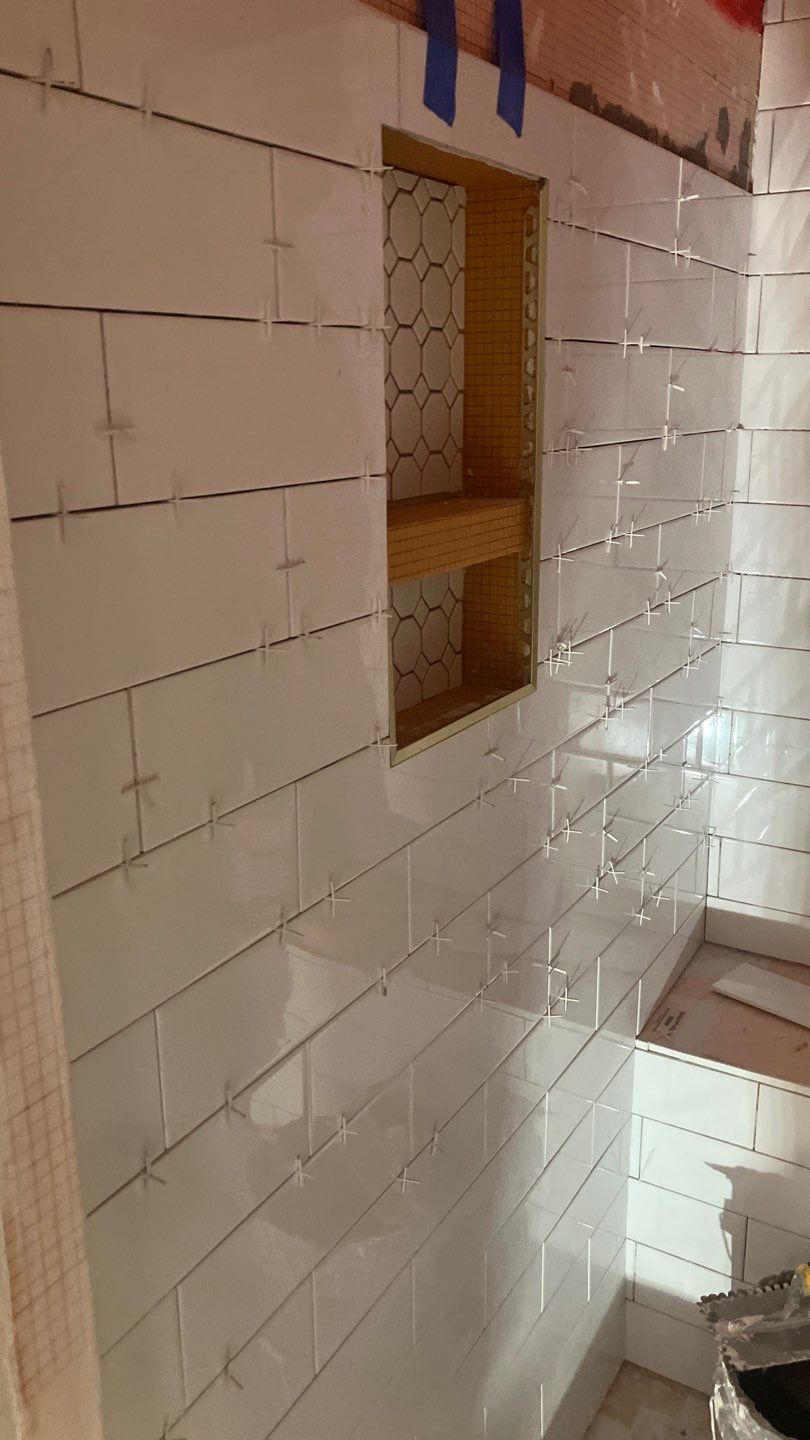 New Tile Shower and Bath Floors by Footprints Floors of Nashville