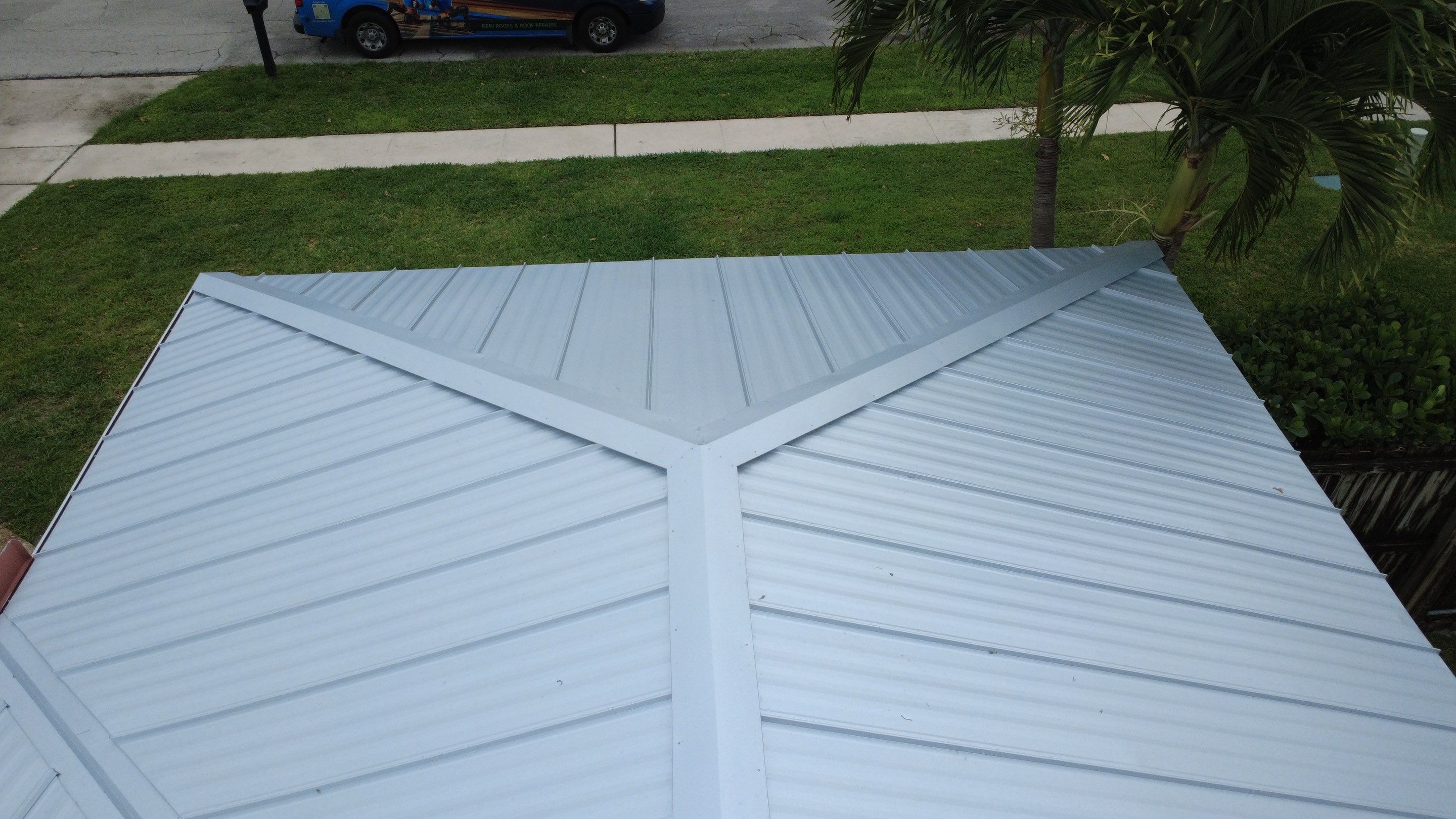 Residential Roofing Installation using 1" Nail strip metal roof by BLUES BROTHERS ROOFING
