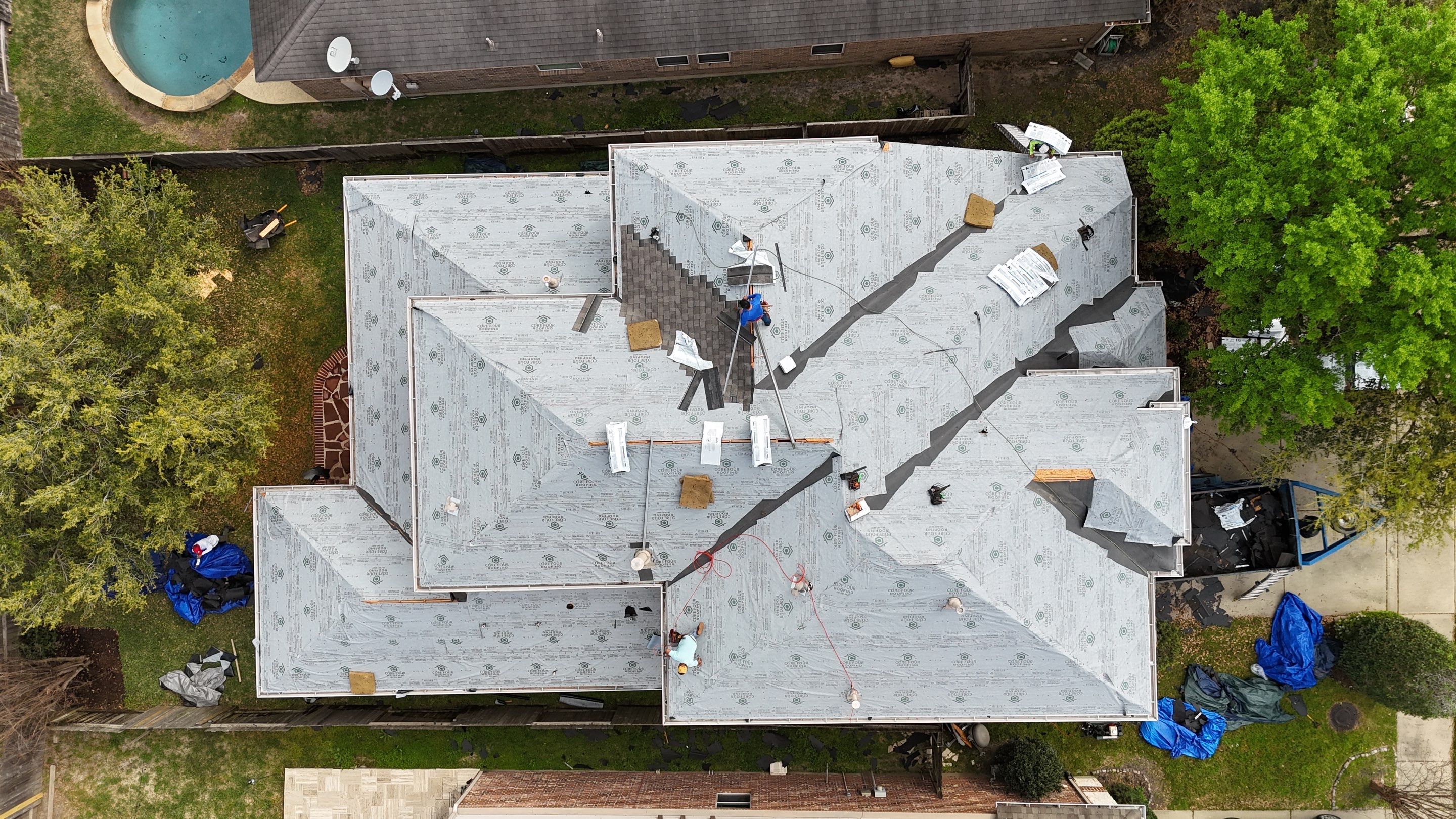 Residential Roofing Installation using IKO Dynasty in Katy by Core Four Roofing