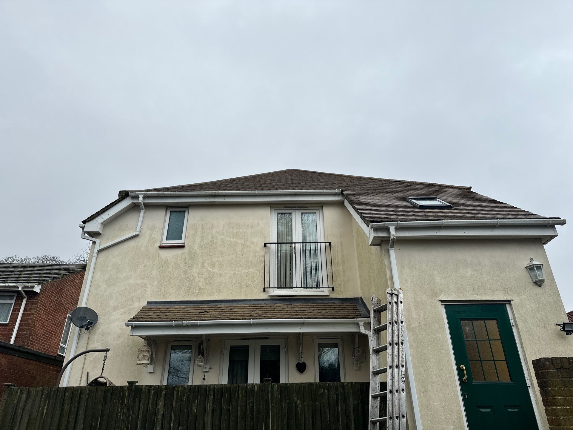 Commercial Roof Clean -Block Of Flats using Honda 15lpm Low Pressure Washing Machine by Ges Exterior Cleaning ltd