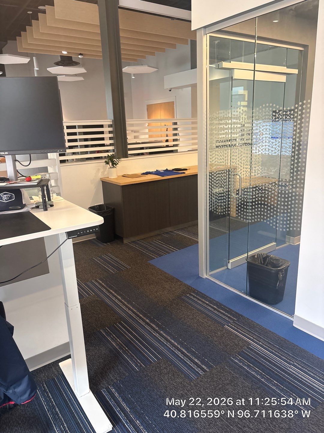 Modern Office Remodel with Custom Acoustic Baffles and Glass Partitions by CompanyCam Sales Demo