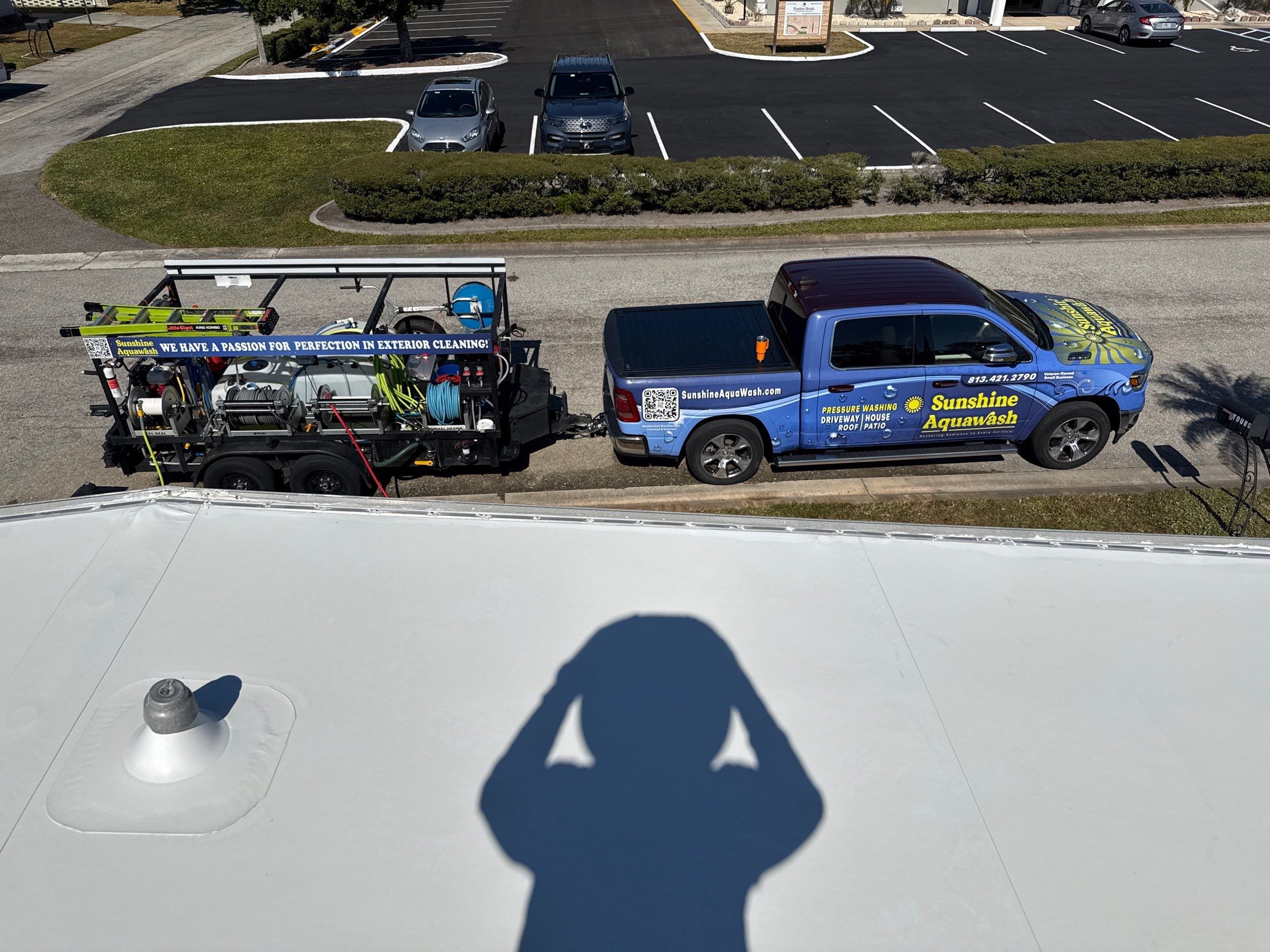 π TPO Roof Looking Like New Again! by Sunshine AquaWash