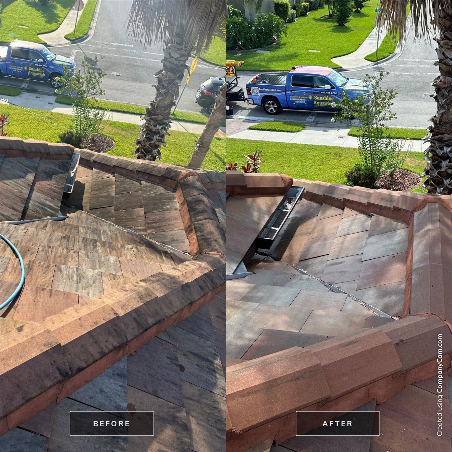 🏡 Tile Roof Cleaning – Gamble Creek Estates, Parrish, FL by Sunshine AquaWash