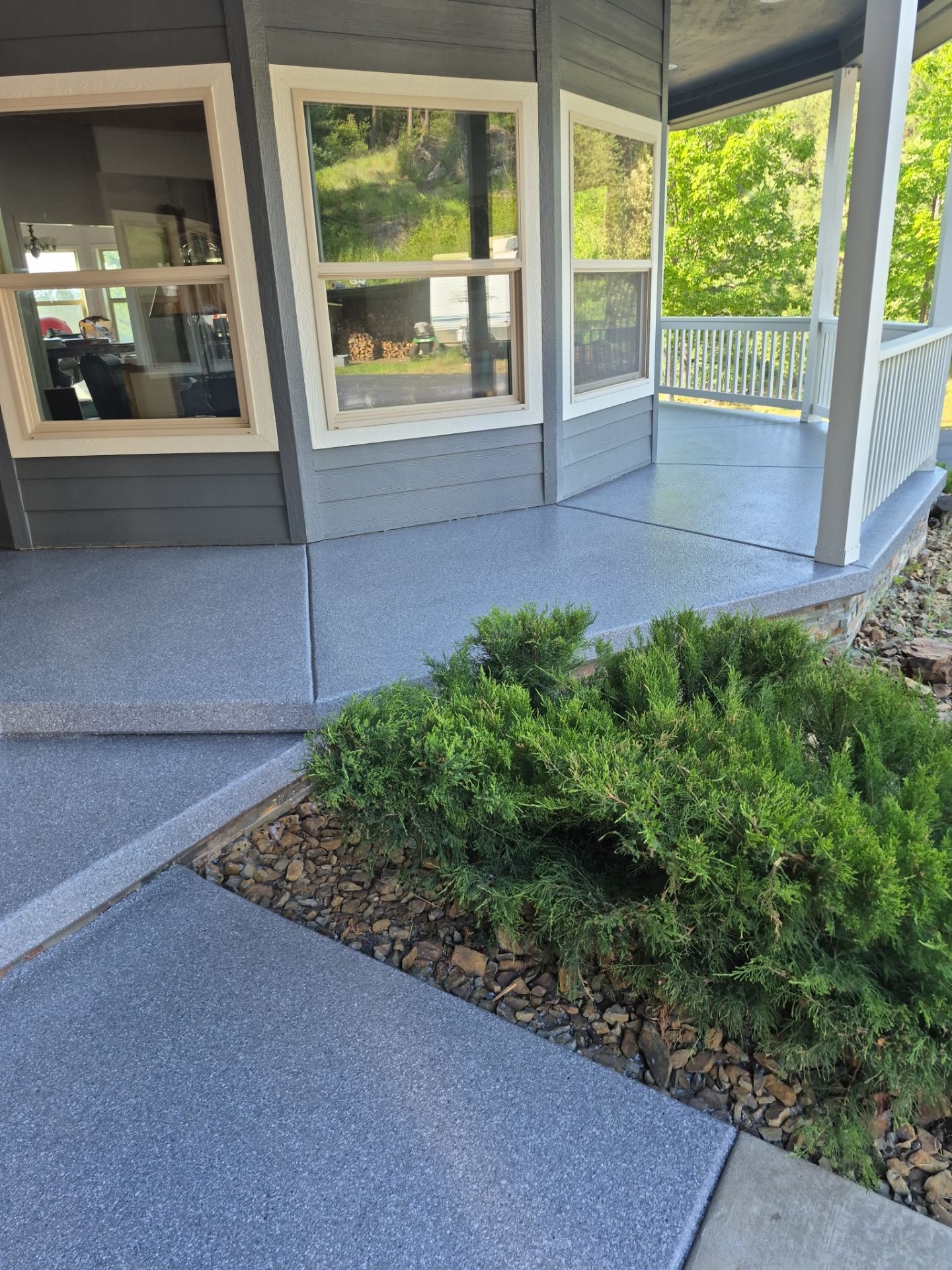 Patio Transformation with Granite 1/4 by Croc Coatings, LLC