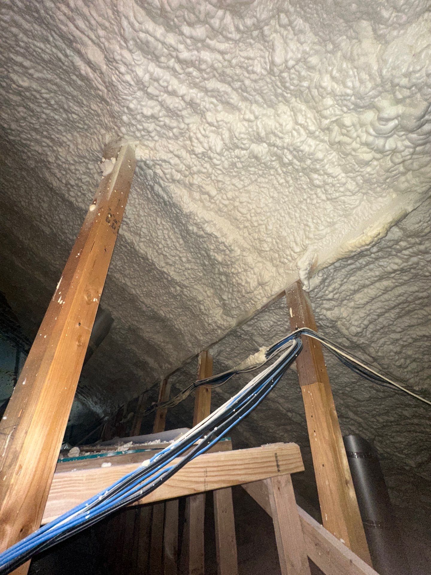 Spray foam insulation removal & re spray by Apex Insulation Solutions