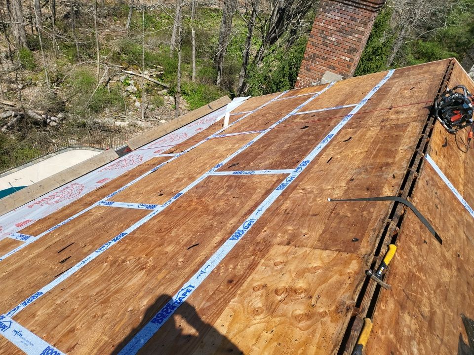 Residential Roofing Installation using onyx black by A Plus Exterior