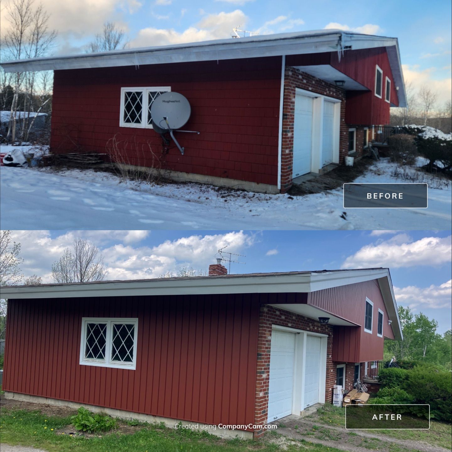 Siding Refresh with Cert S/7 Reverse Board & Batten, Autumn Red by DiGiorgi Roofing and Siding Inc