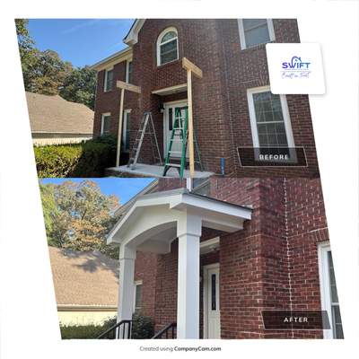 Custom Front Entry Portico Installation in Marietta