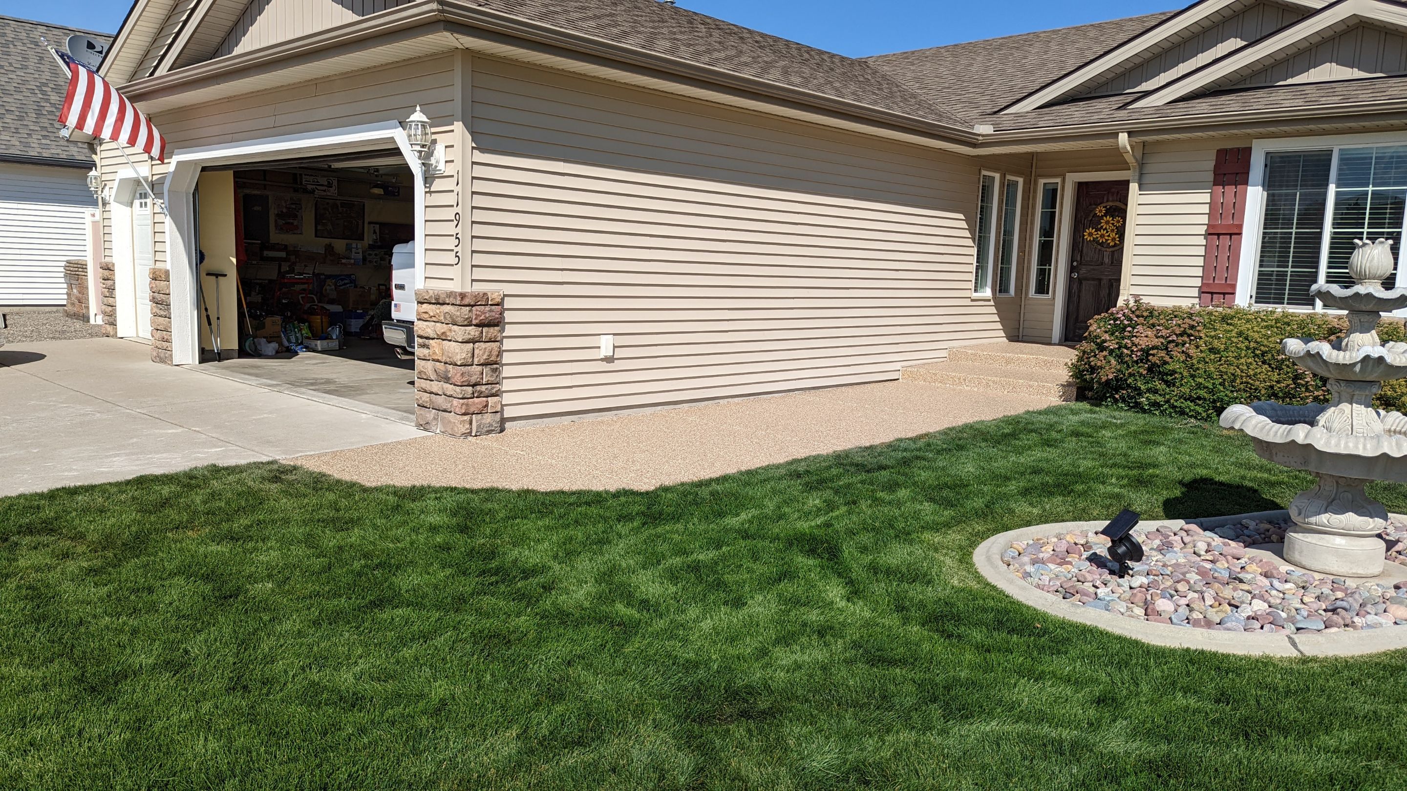 Patio Transformation using Sandstone by Croc Coatings, LLC