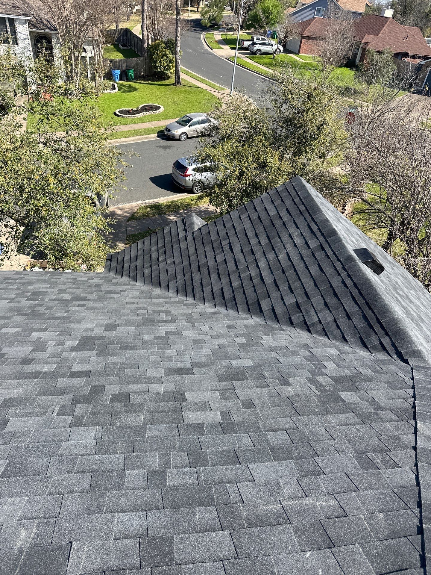 Residential Roofing Installation using Malarkey Vista Class 3 Matte Black by DeZign Roofing & Exteriors