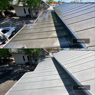 Metal Roof Wash Project in New Braunfels