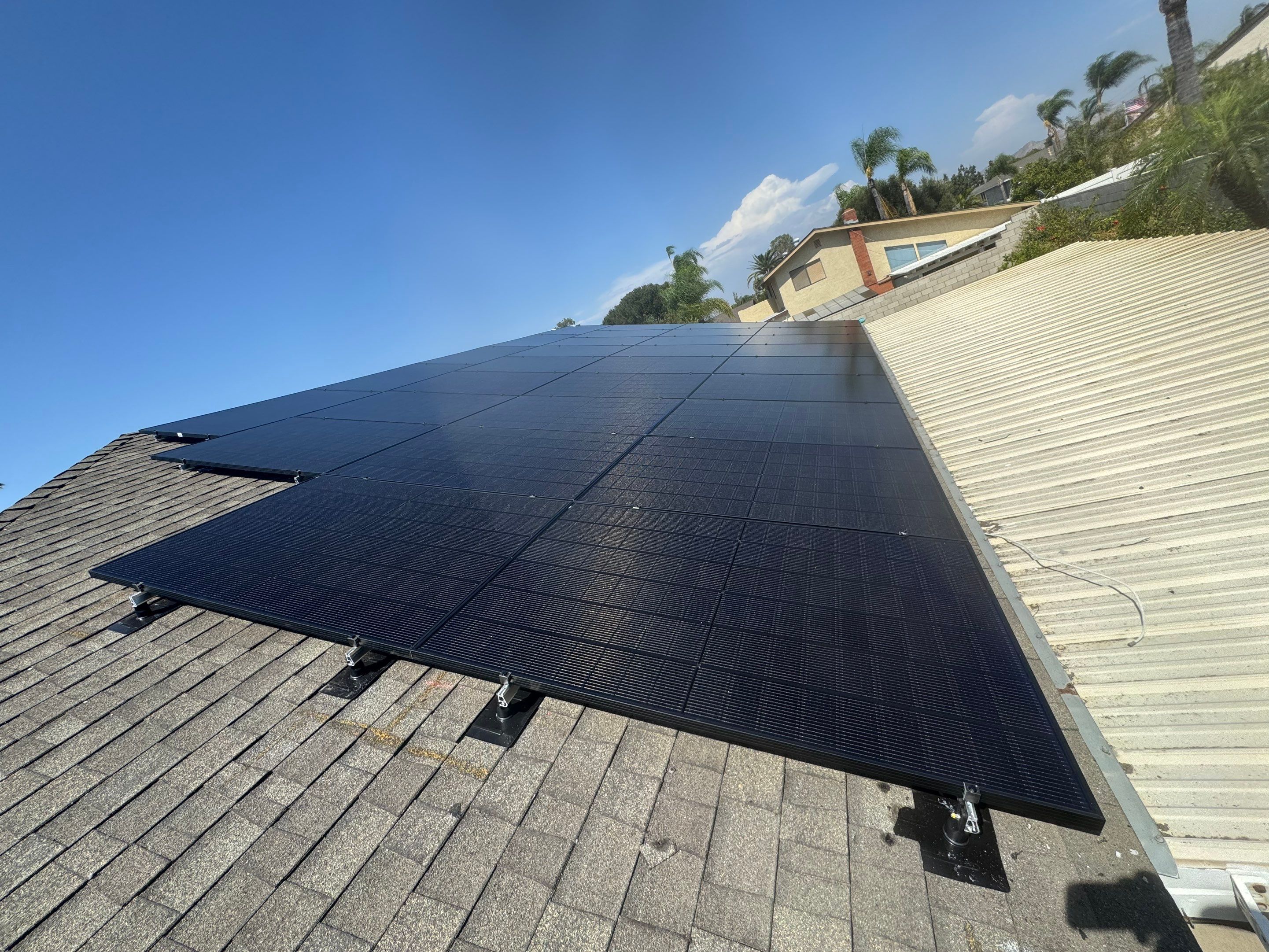 Residential Solar Array and Dual Tesla Powerwall Storage in Corona by VIBE SOLAR