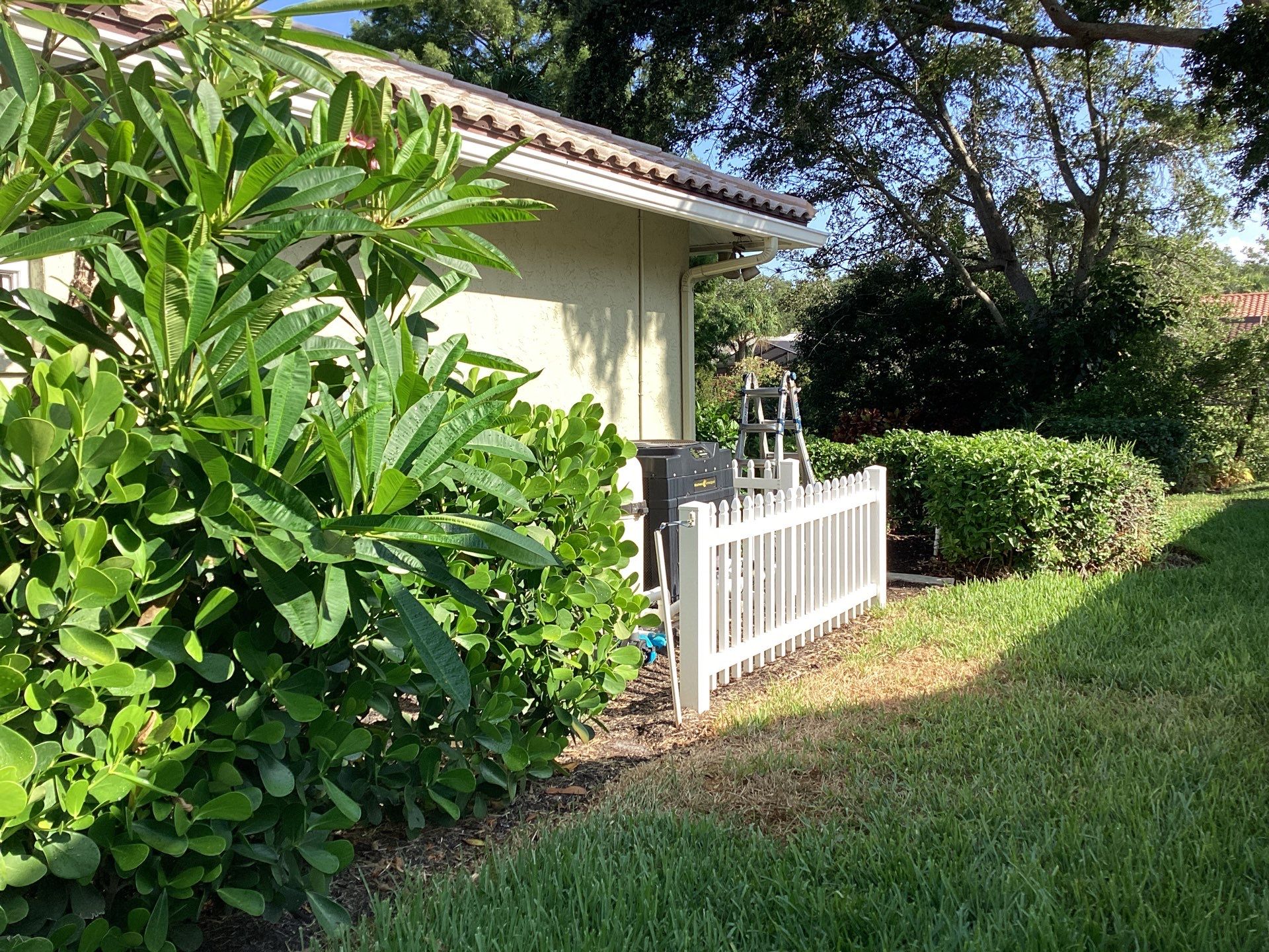 White Gutter Installation in Sarasota FL by Gutter Professors
