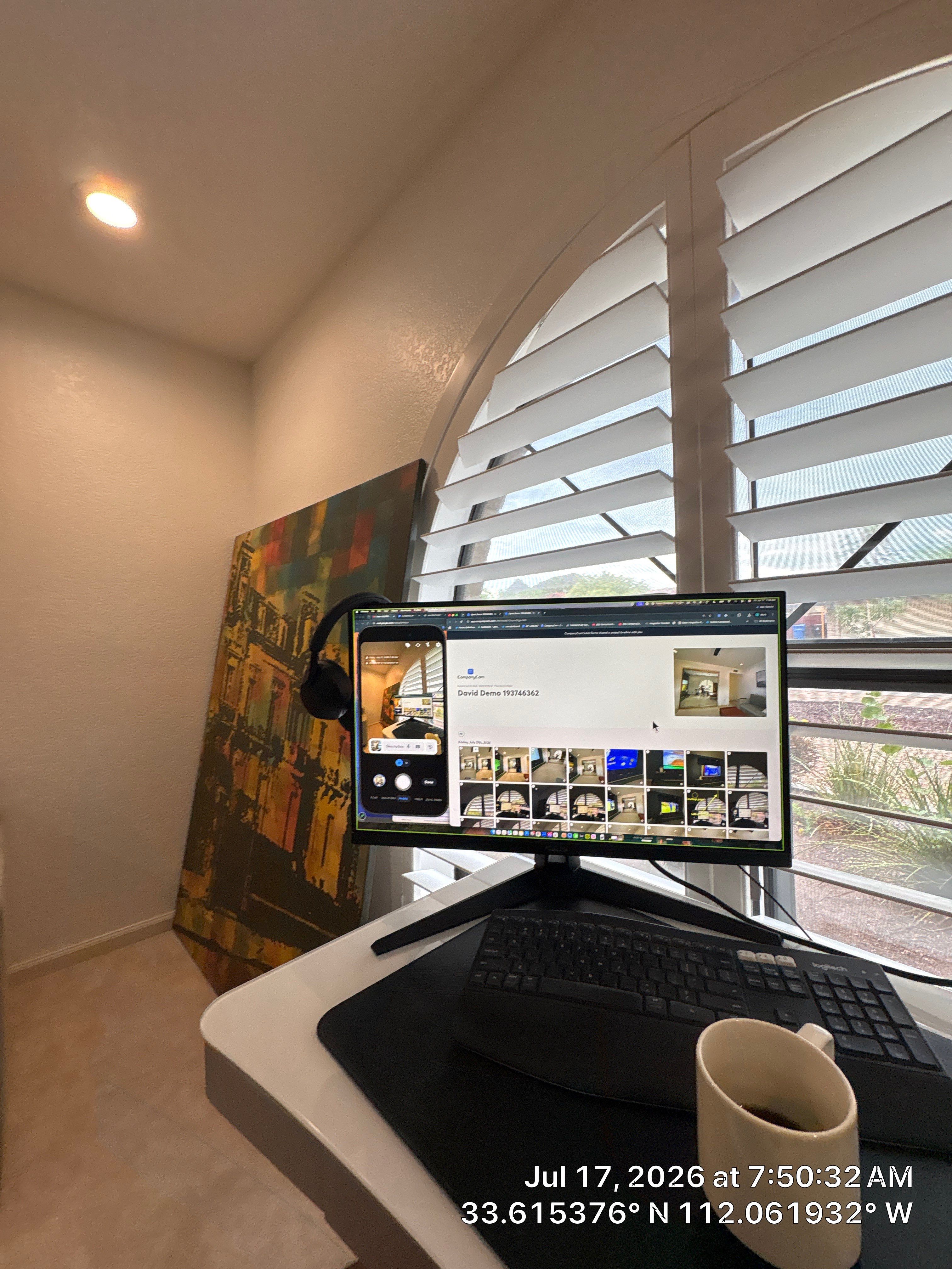 Custom Home Office and Multi-Media Room Renovation in Phoenix by CompanyCam Sales Demo
