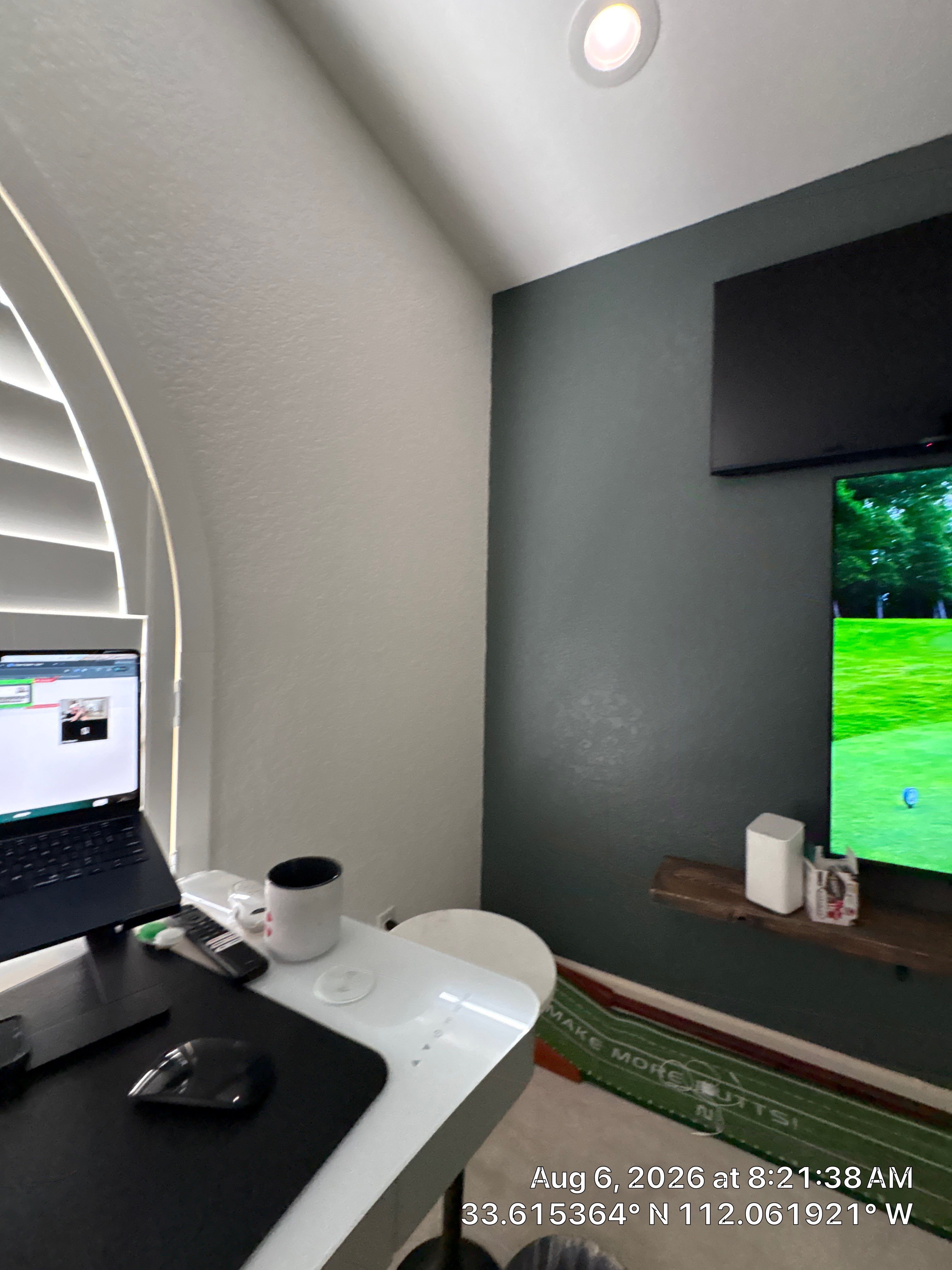Custom Home Office Setup and Media Wall Integration in Phoenix by CompanyCam Sales Demo