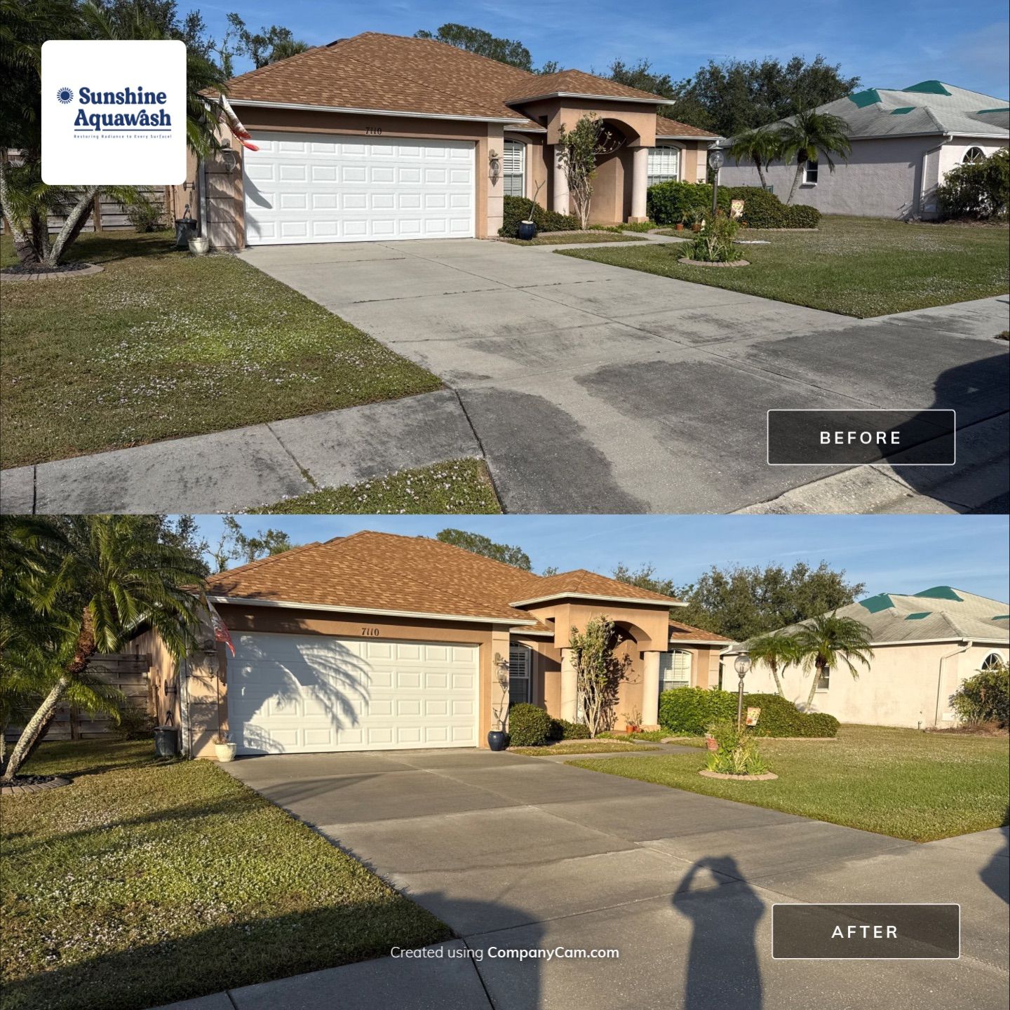Driveway, Sidewalk, Street Curbing & Pool Screen Enclosure Cleaning in Regency Oaks, Palmetto, FL | Sunshine AquaWash by Sunshine AquaWash