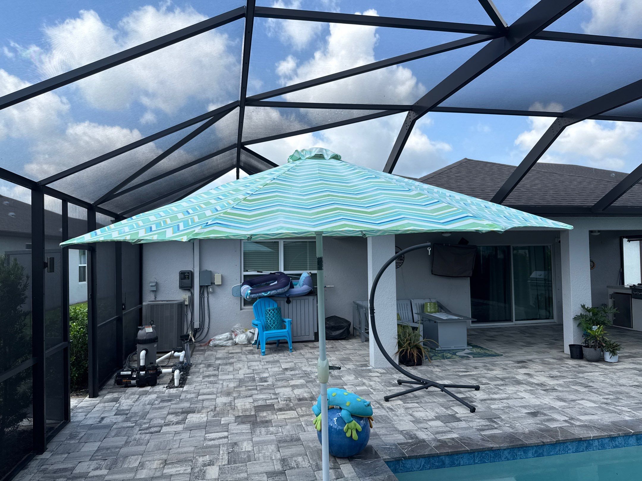 Paver Pool Deck & Screen Enclosure Cleaning – North River Ranch, Parrish, FL by Sunshine AquaWash