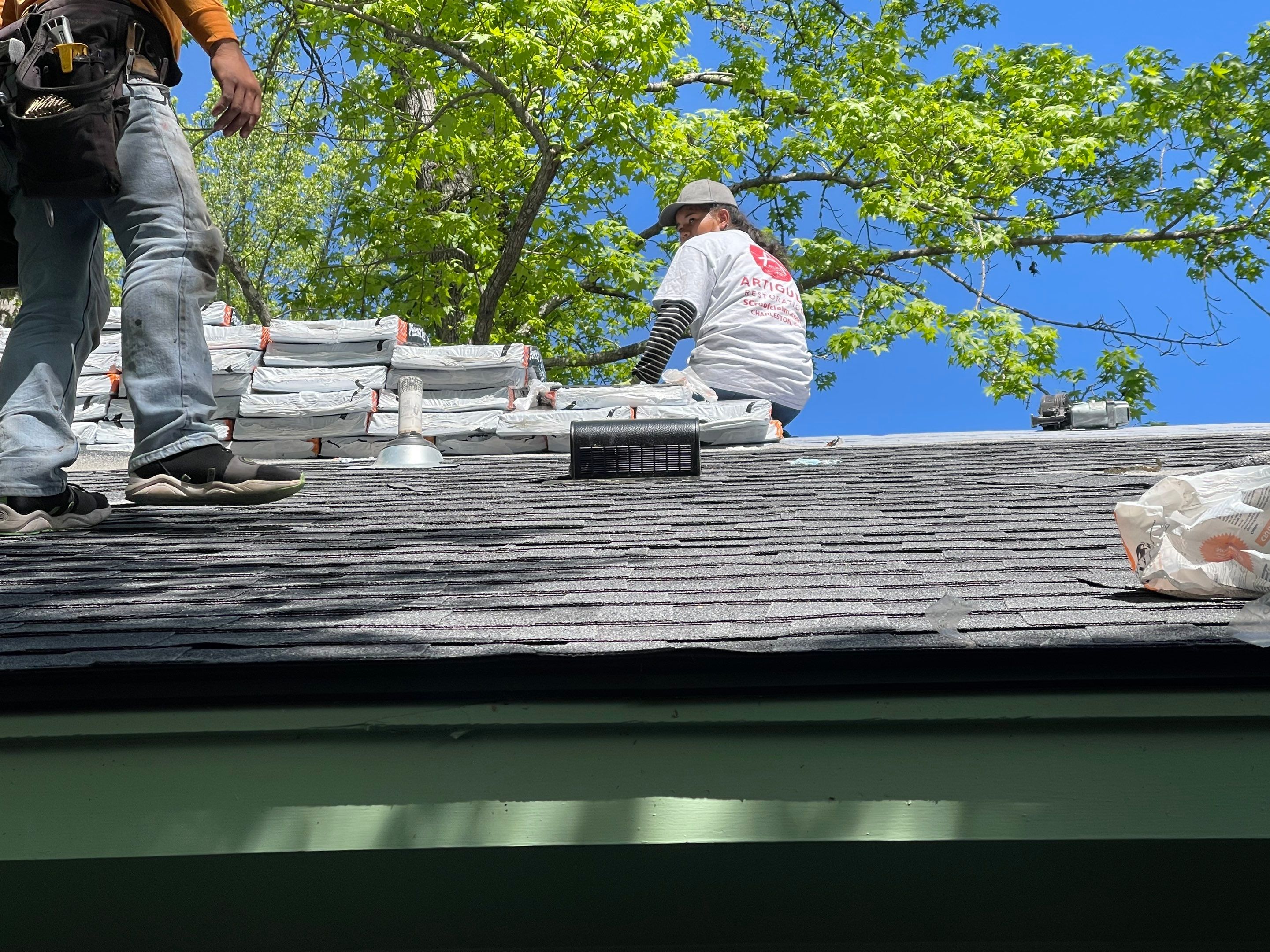 Hail Damage using Atlas Pristine Pinnacle Shingles by Artigues Roofing & Restoration Services