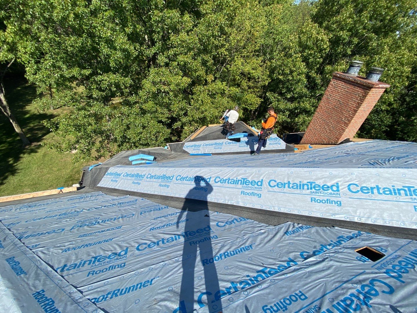 Roof Replacement using CertainTeed Landmark Moire Black by 180 Contractors