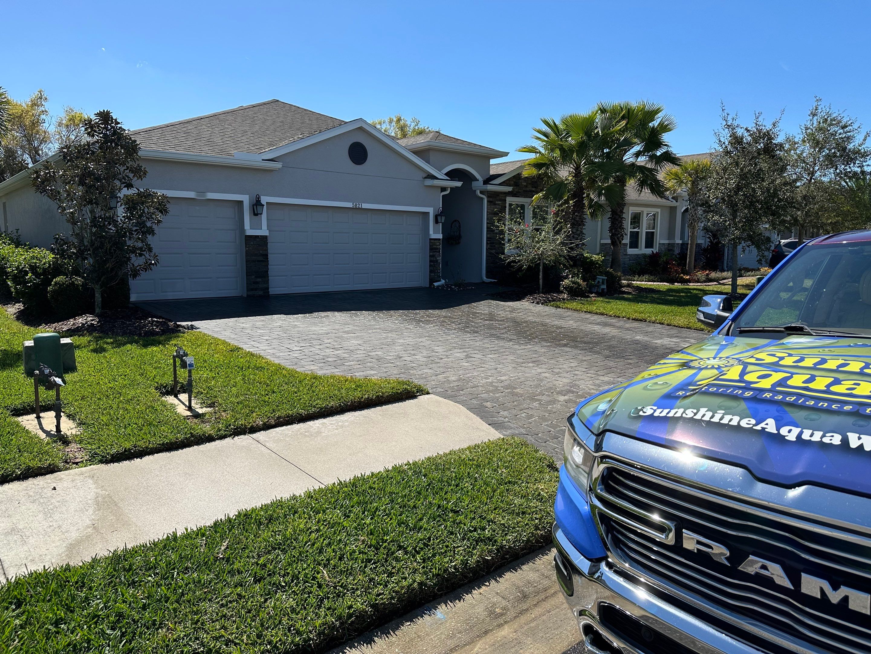 House Wash and Paver Driveway Cleaning | Trevesta, Palmetto, FL | Sunshine AquaWash by Sunshine AquaWash