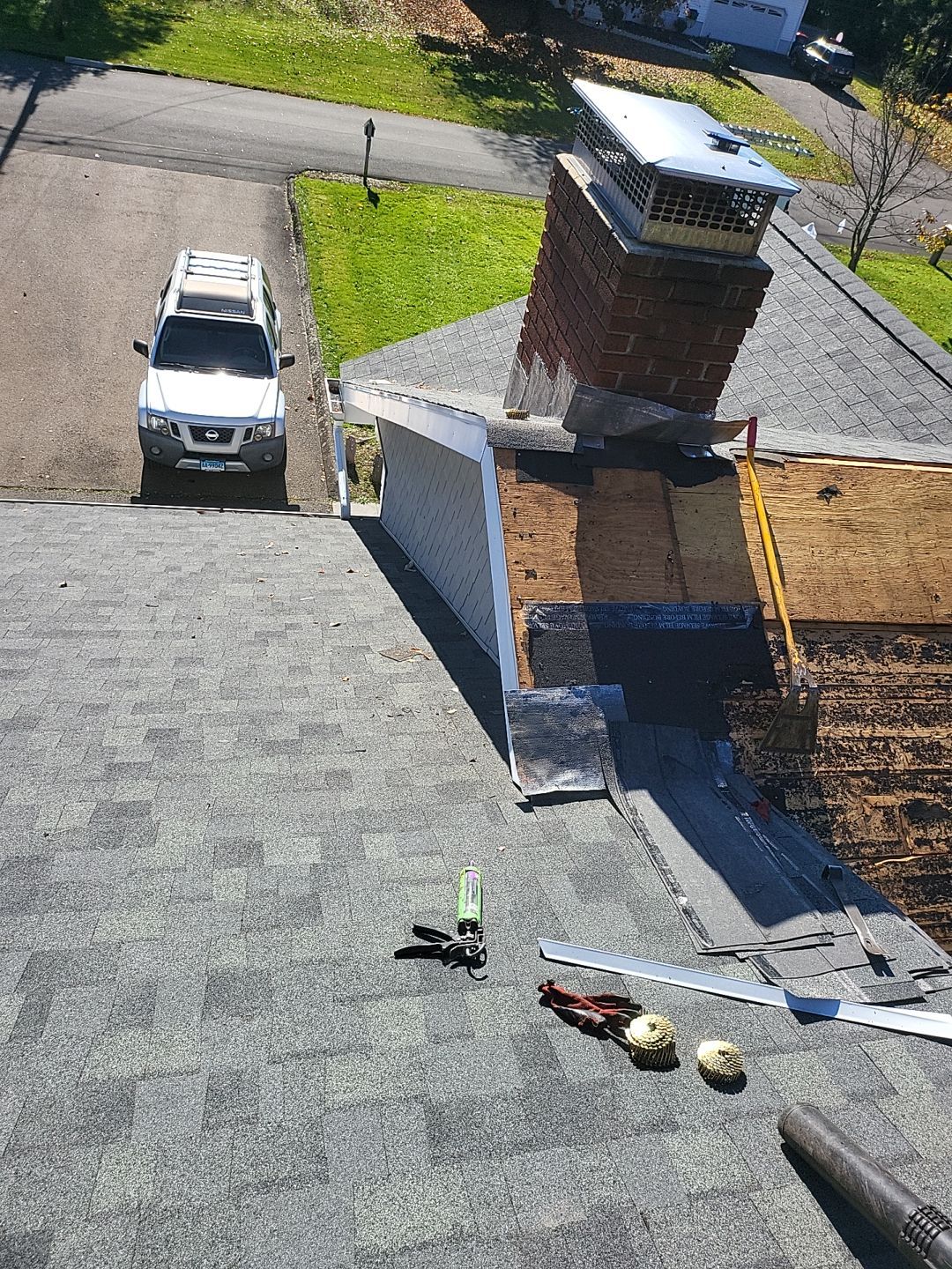 Residential Roofing Installation using Owens Corning TruDefinition Estate Gray by A Plus Exterior