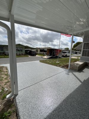 Driveway Floor Coating Using Gravel Flake