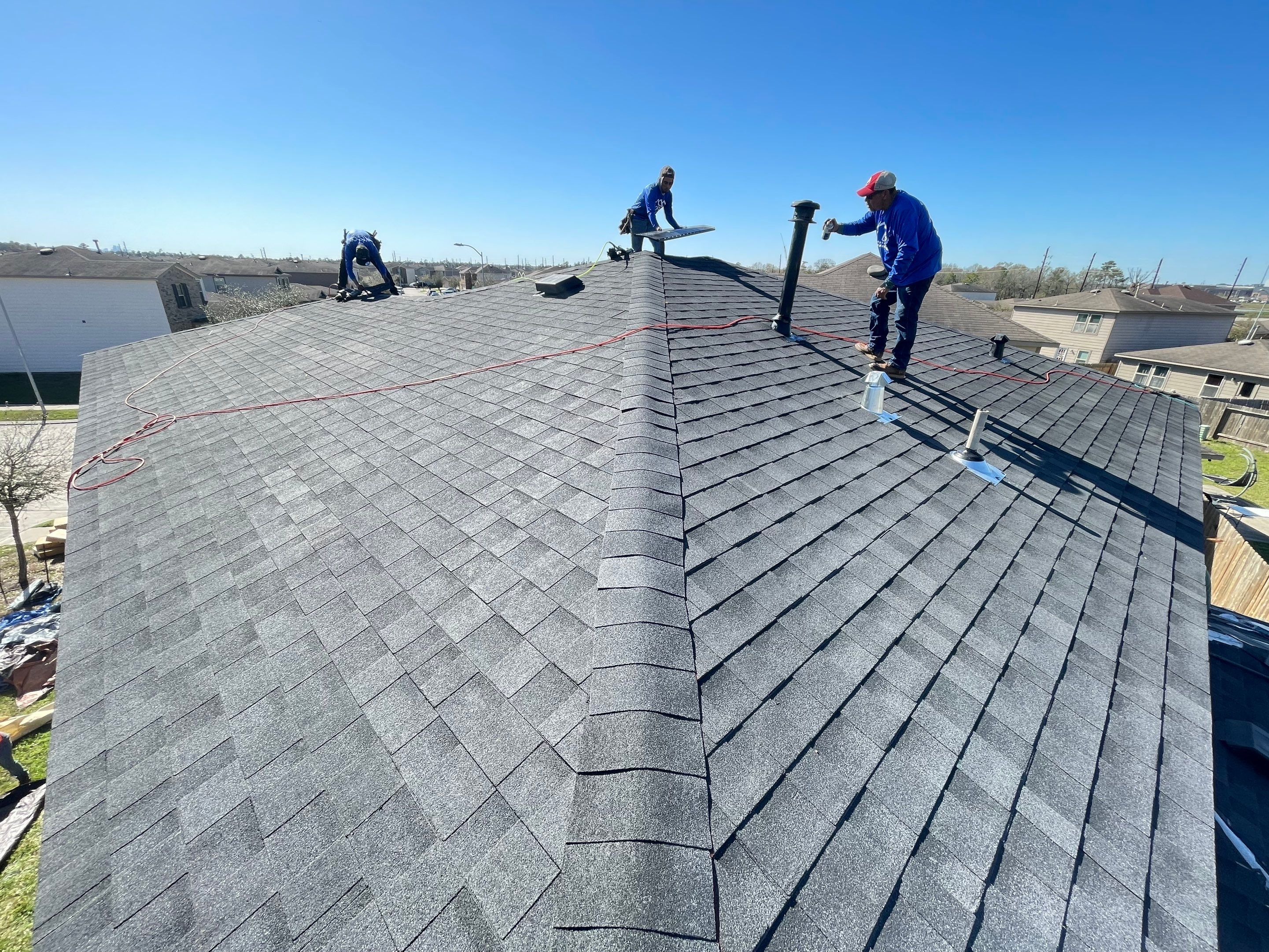 Roof Remplacement using IKO Cambridge Dual Black by CAP Roofing and Construction LLC