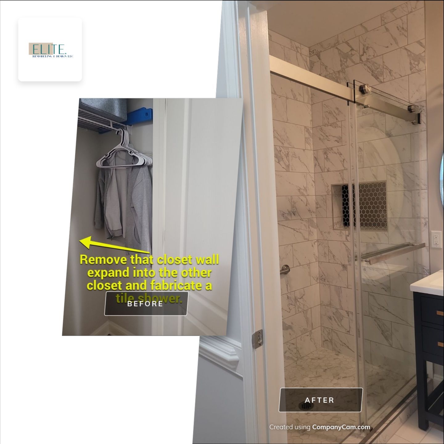 A Pathway to Possibility – Turning a Half Bath into a Full Retreat in Holly Springs by Elite Remodeling and Design LLC