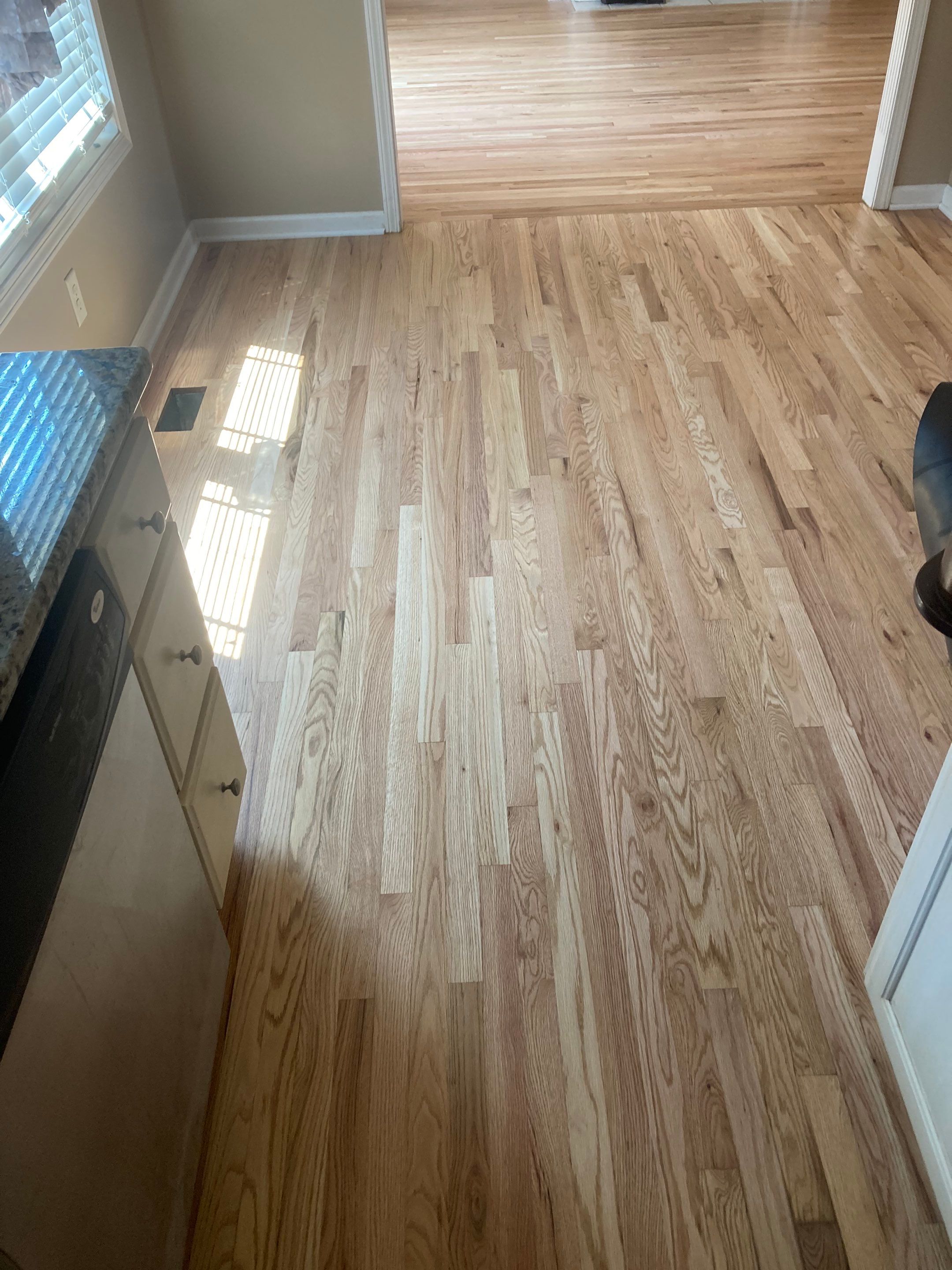 Refinish Red Oak hardwood by Footprints Floors of Nashville